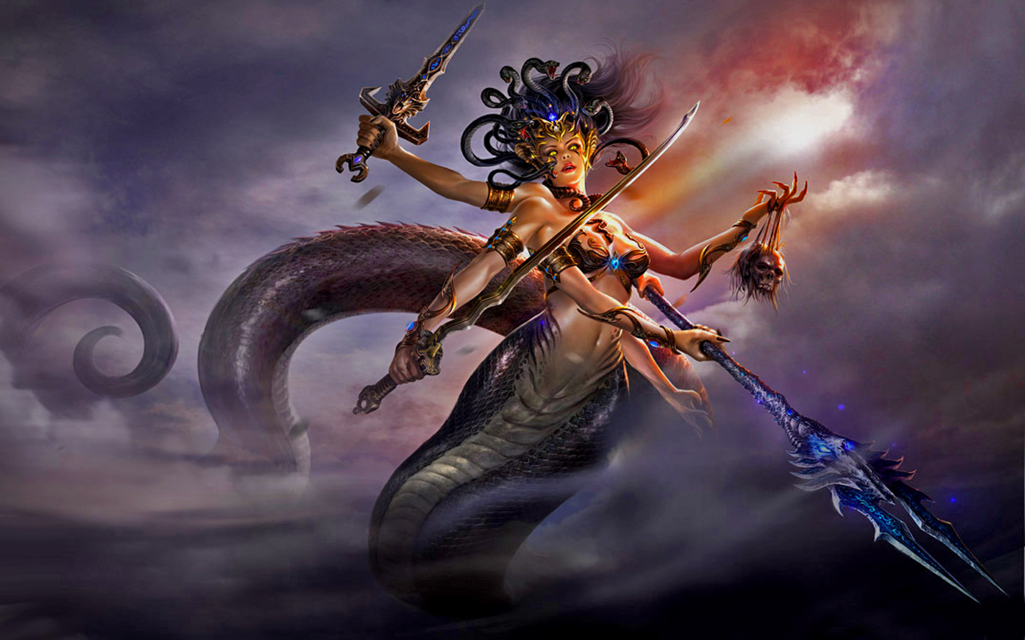 Fantasy Medusa 1440x900