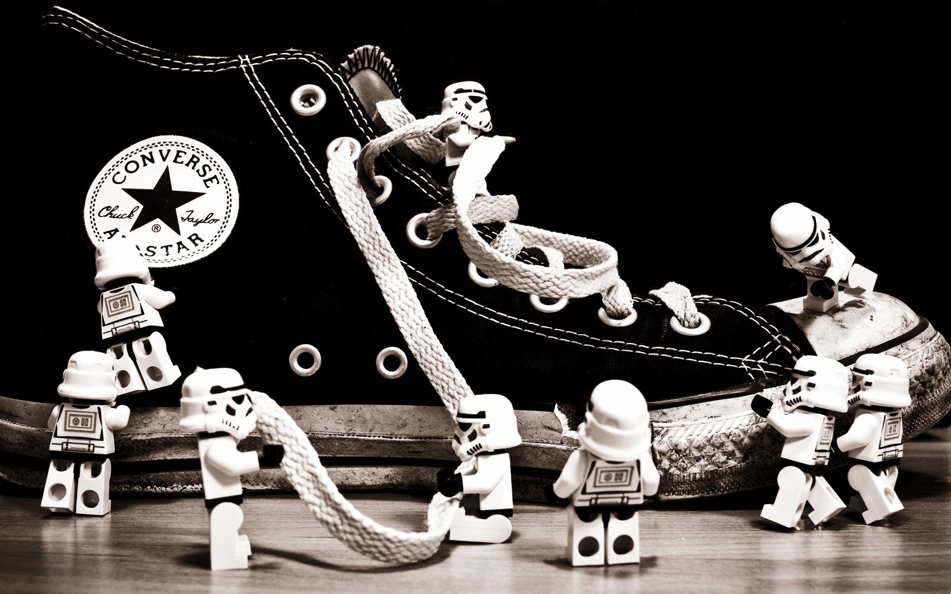 Star Wars Converse Lego Monochrome Shoe Stormtrooper 1920x1200