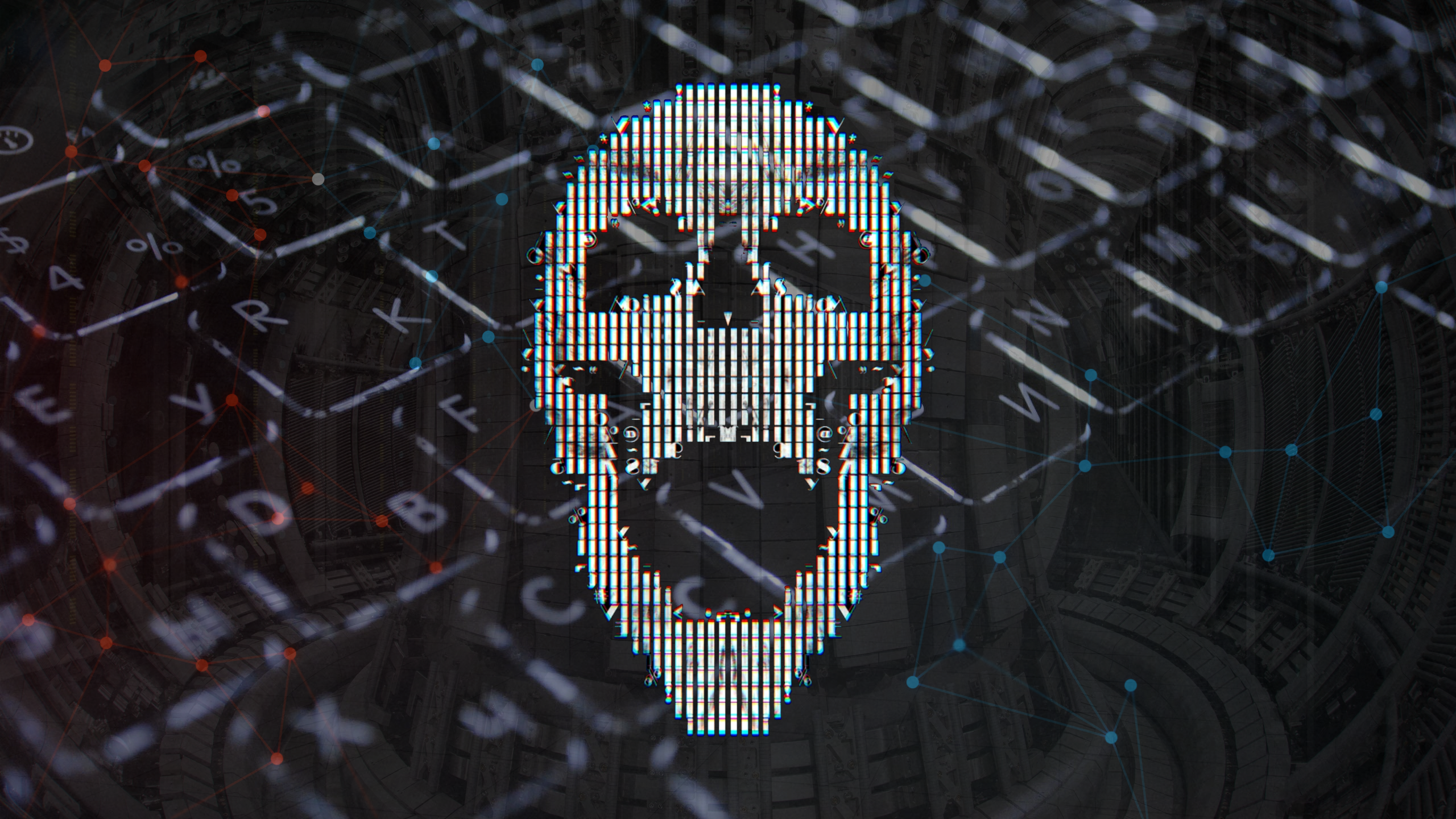 Skull Server Tech Dark Keyboards 2560x1440