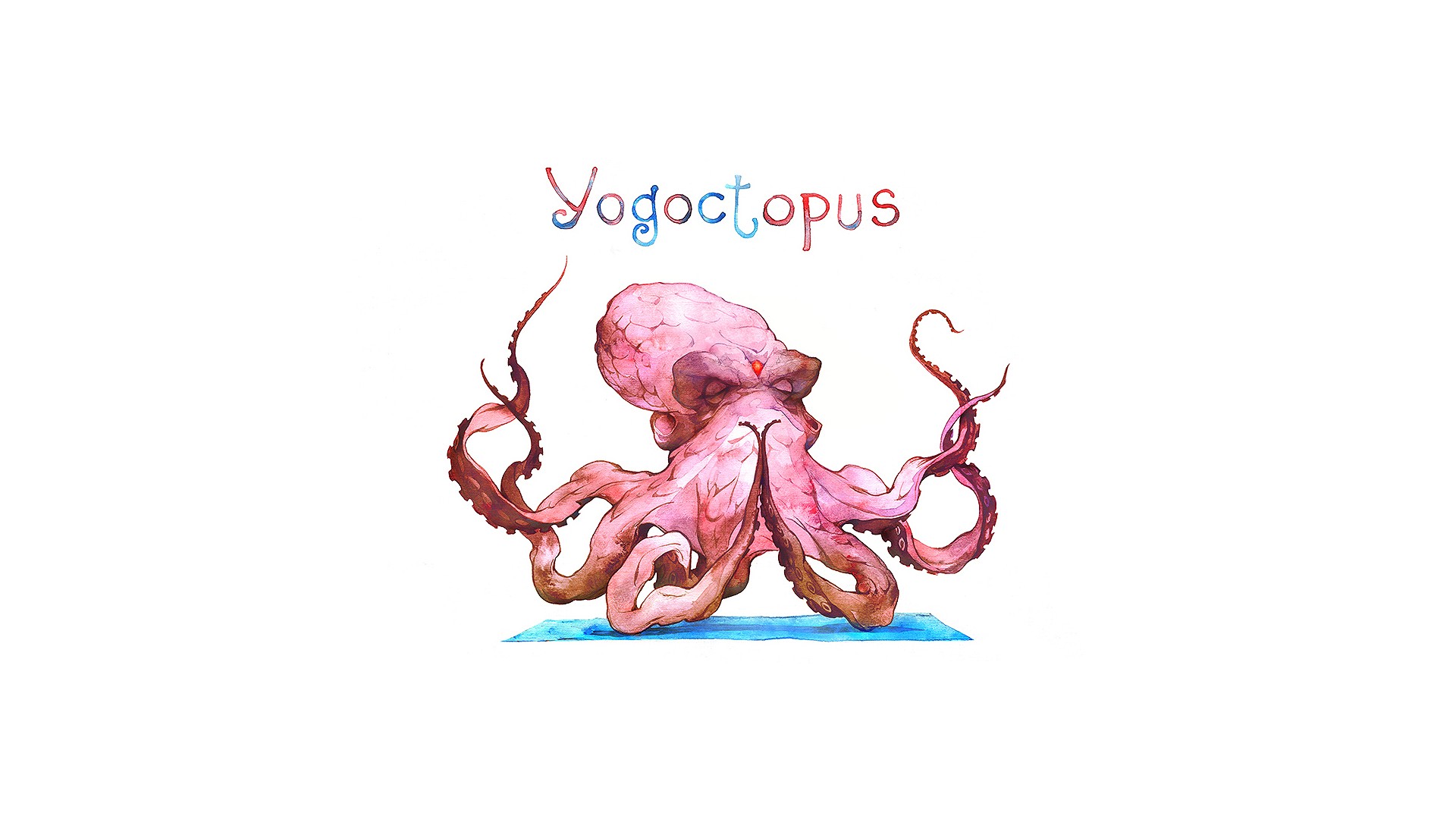 Octopus Yoga Humor 1920x1080