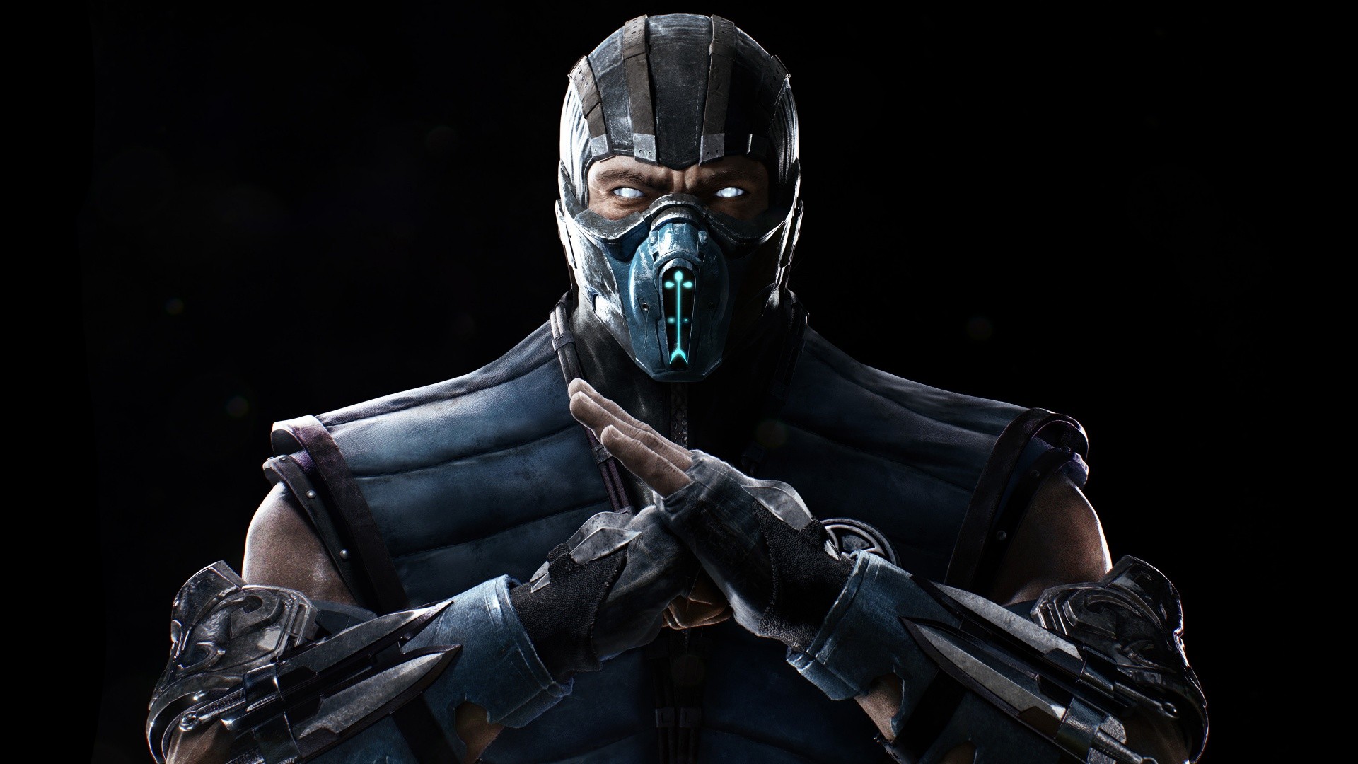 Sub Zero Video Games Warrior Video Game Warriors Simple Background Fist Glowing Eyes 1920x1080