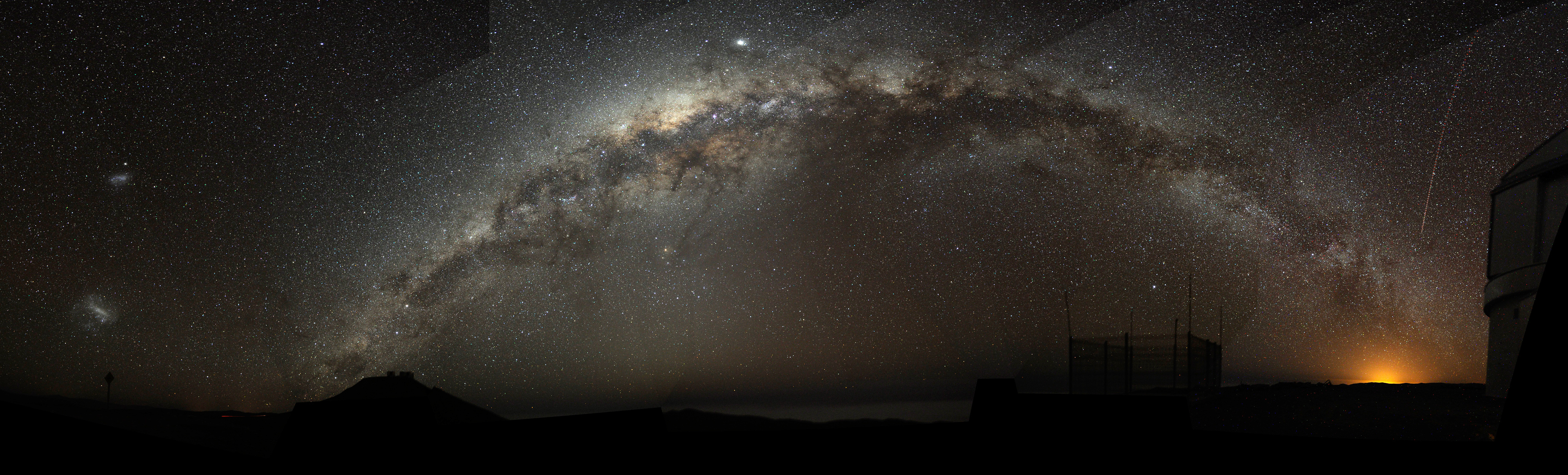 Milky Way Spiral Galaxy Universe Arch Chile Large Magellanic Cloud 4000x1212