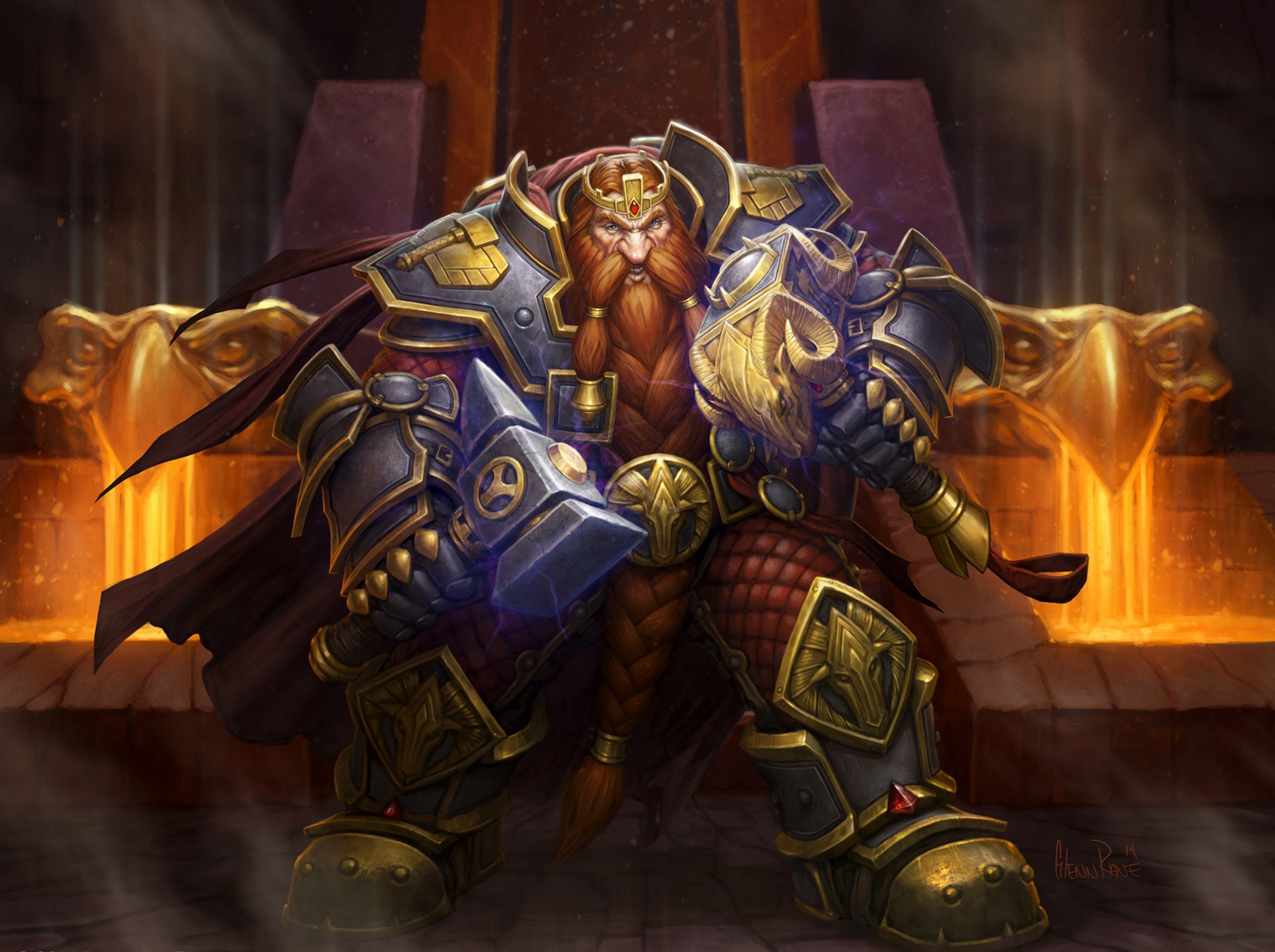World Of Warcraft Dwarf Warrior Armor Magni Bronzebeard 1920x1434