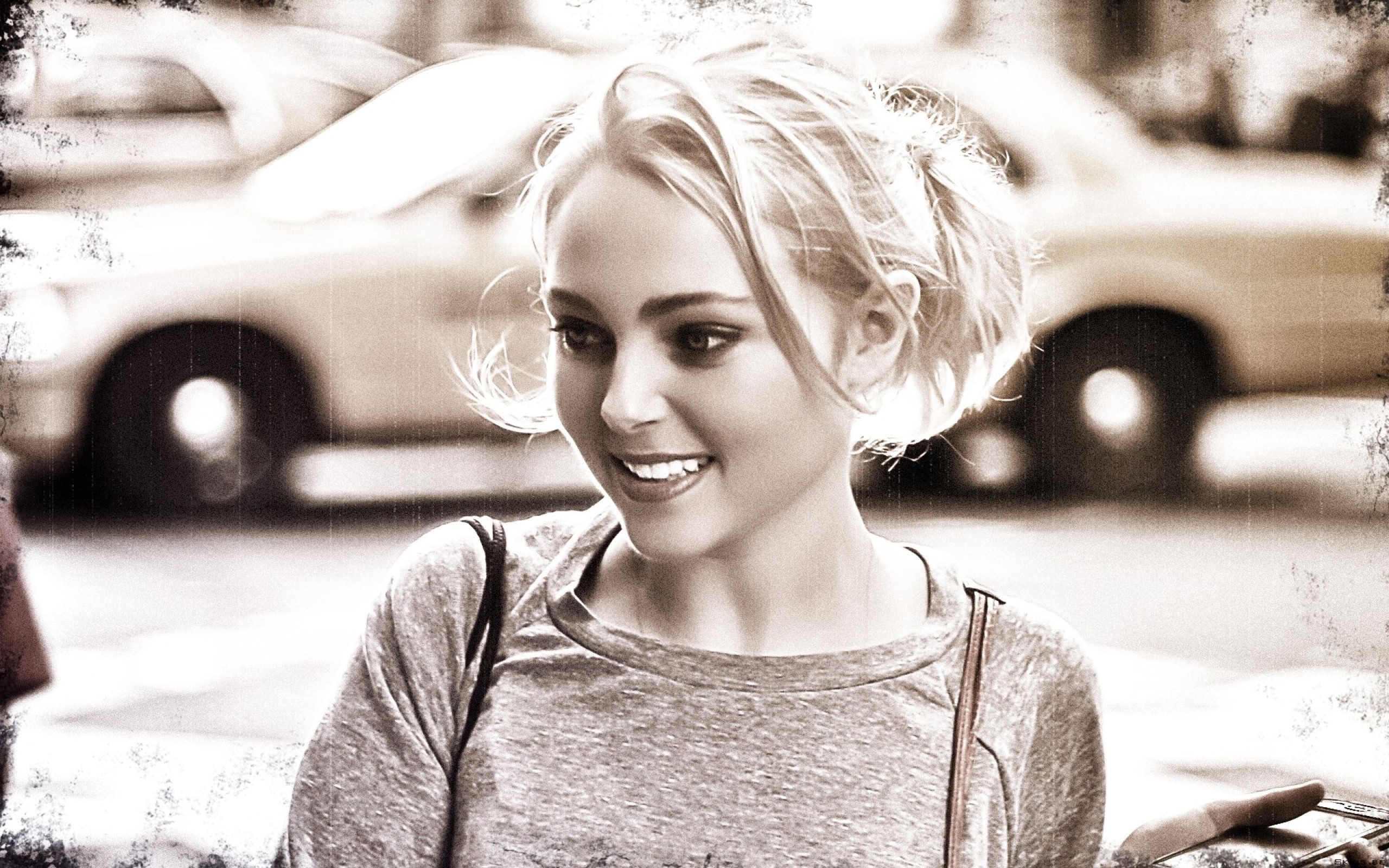 AnnaSophia Robb Women Blonde Sepia 2560x1600