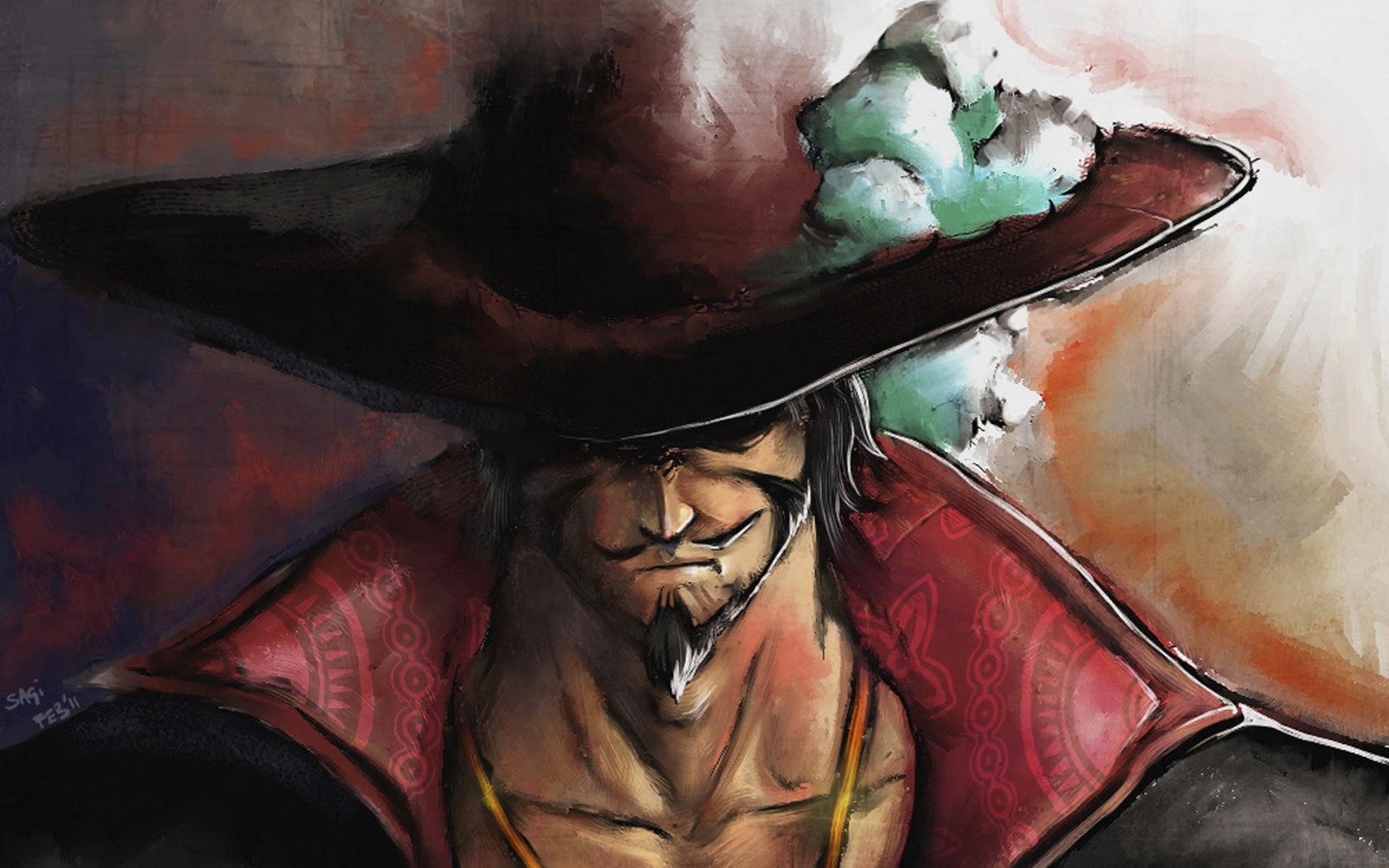 One Piece Dracule Mihawk Anime 1680x1050