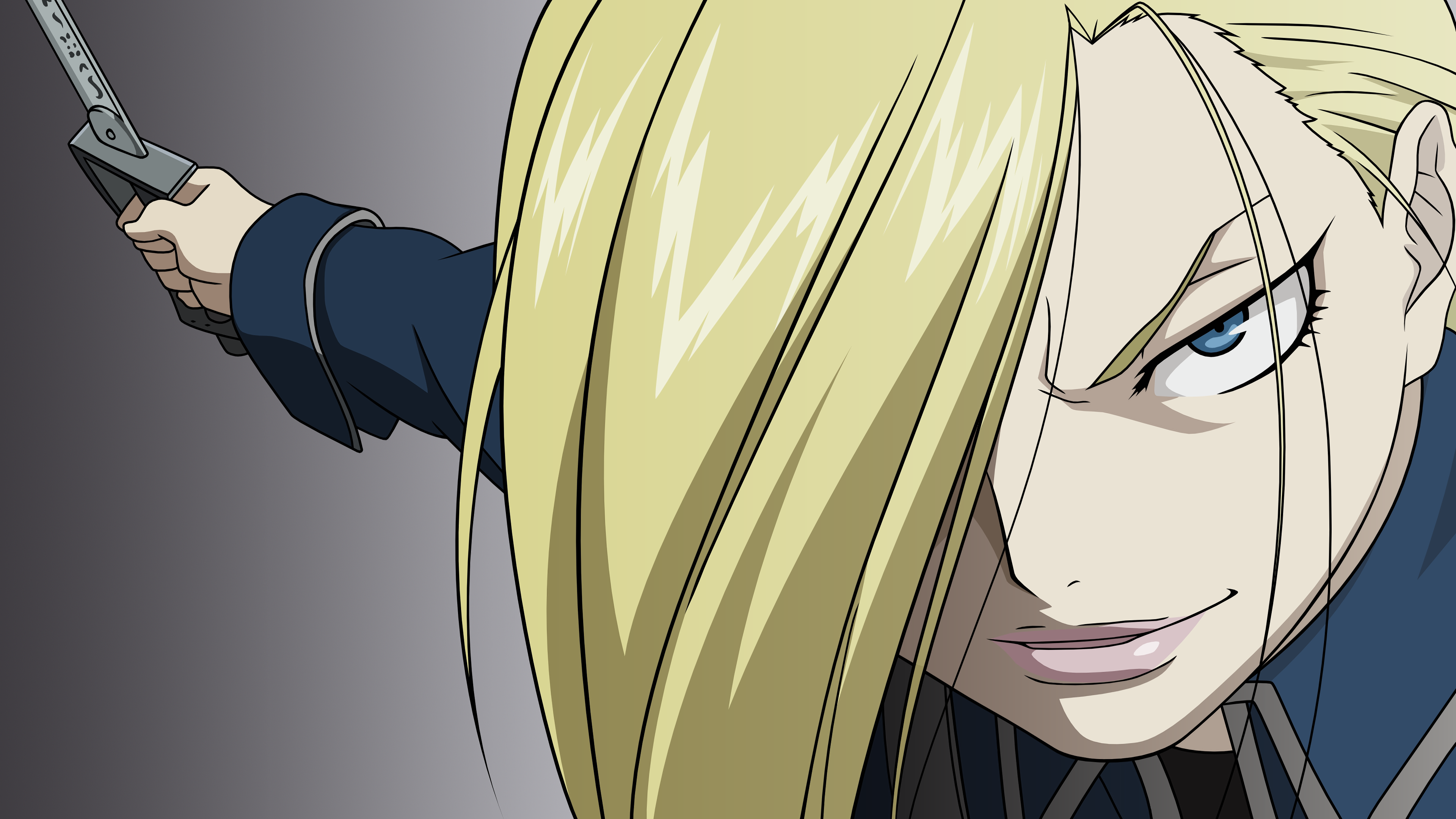 Full Metal Alchemist Brotherhood Anime Anime Girls Blonde Blue Eyes 3840x2160