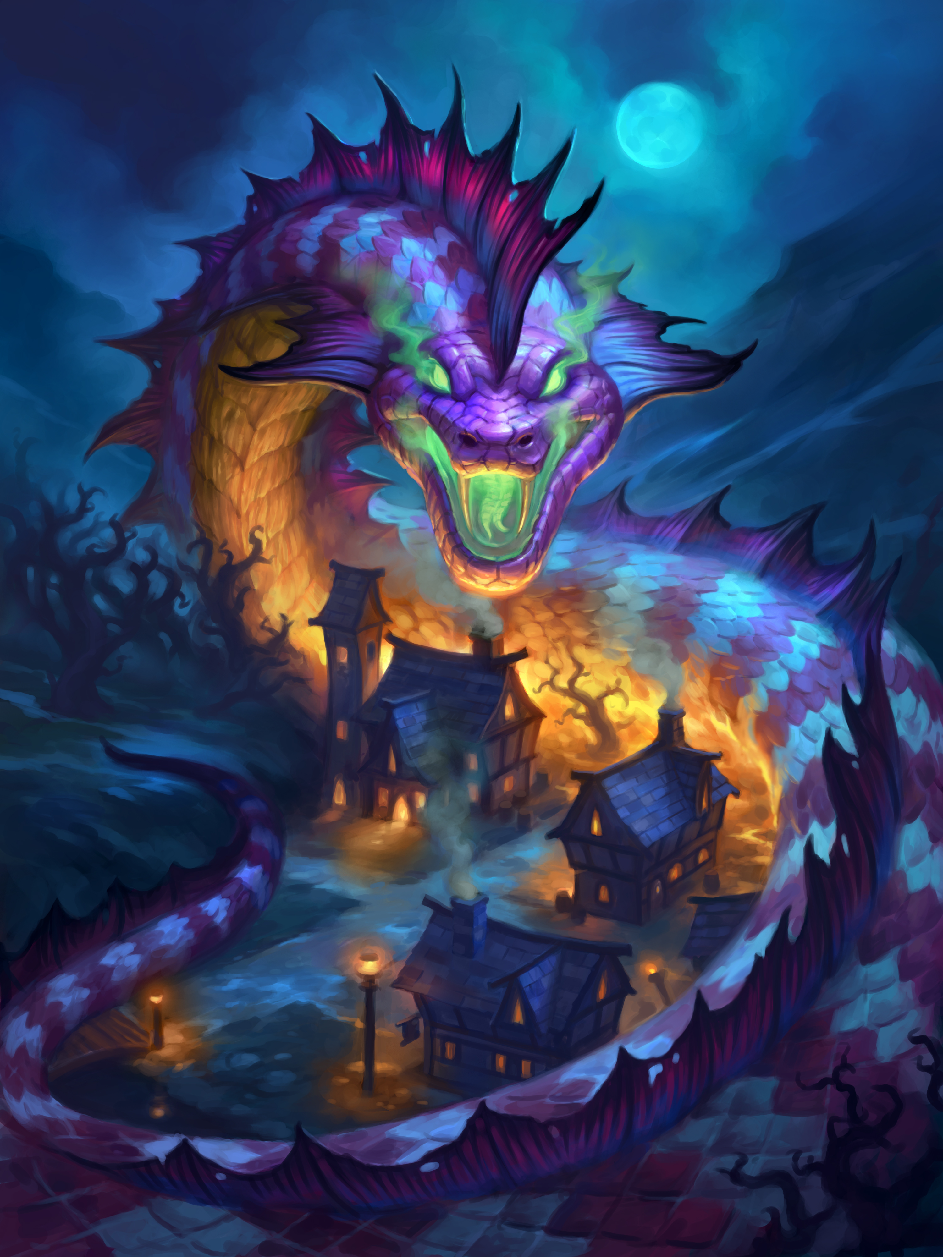Hearthstone The Witchwood Hearthstone Heroes Of Warcraft Fantasy Art Snake 3000x4000