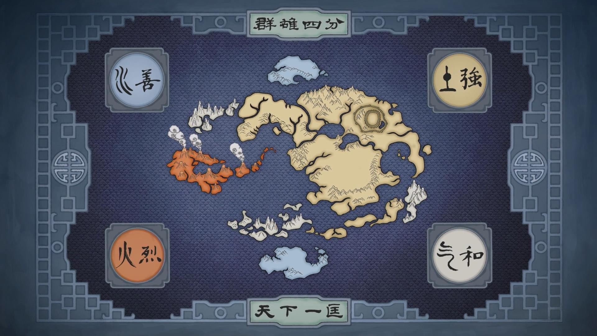 The Legend Of Korra Avatar The Last Airbender Anime Map 1920x1080