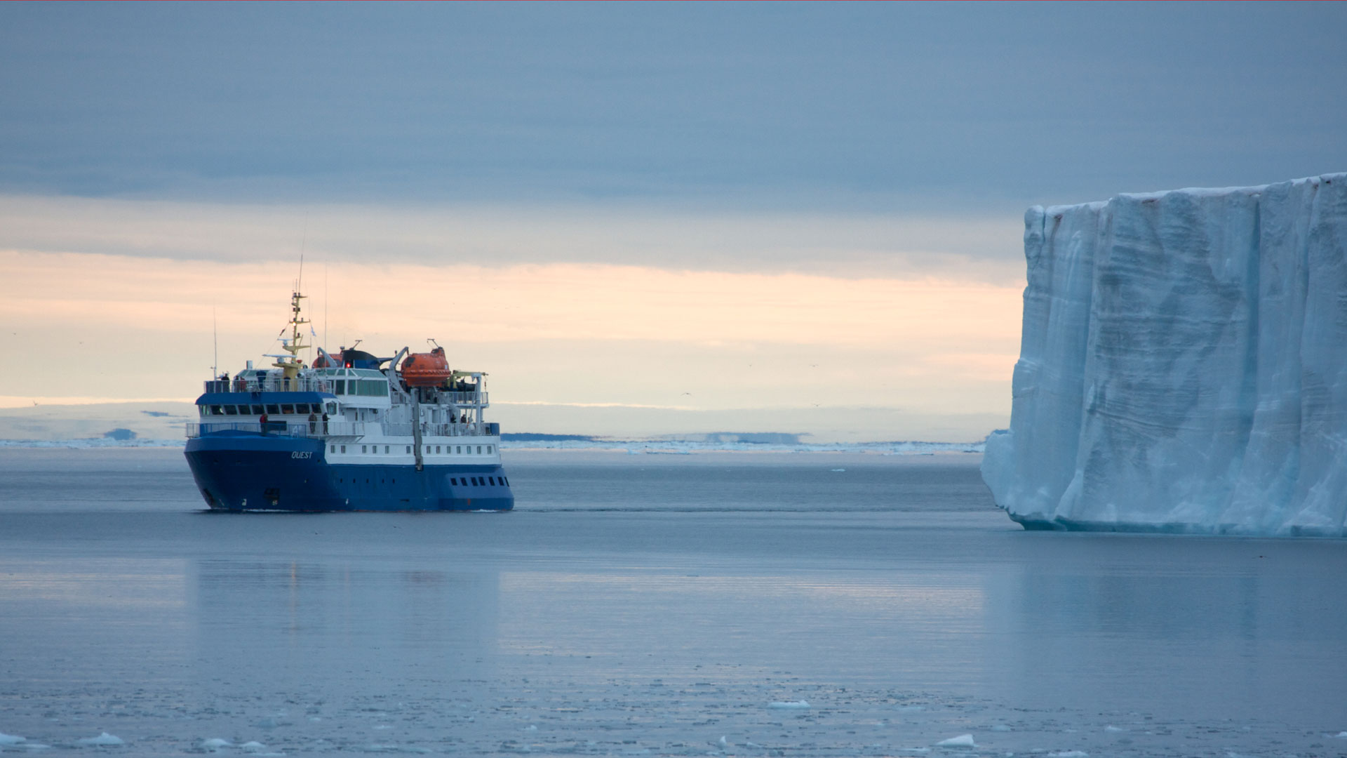 Antarctica Icebreakers Ship Ice Snow Cold Iceberg Sea 1920x1080