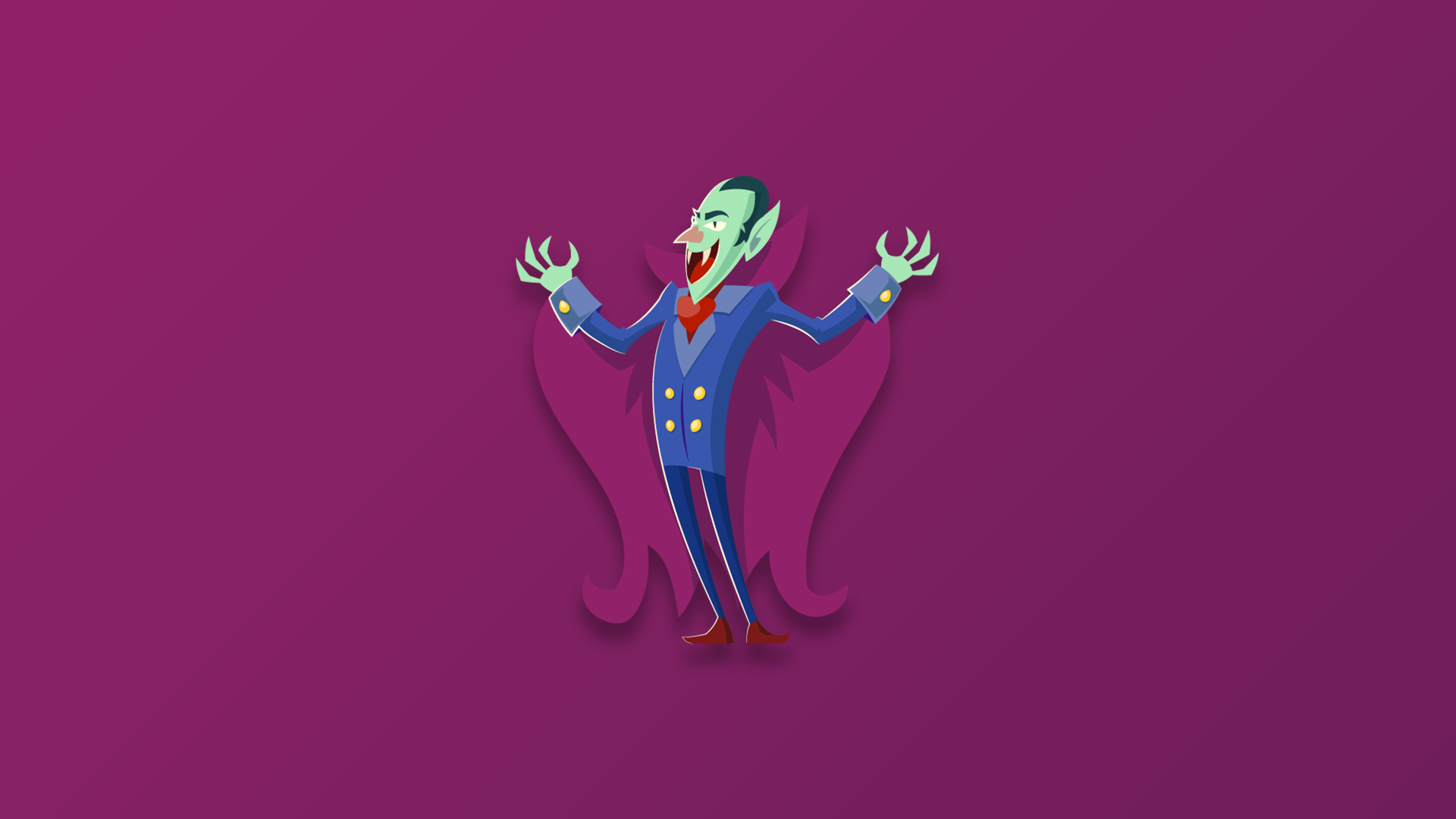 Digital Dracula Vampires Purple Background 1920x1080