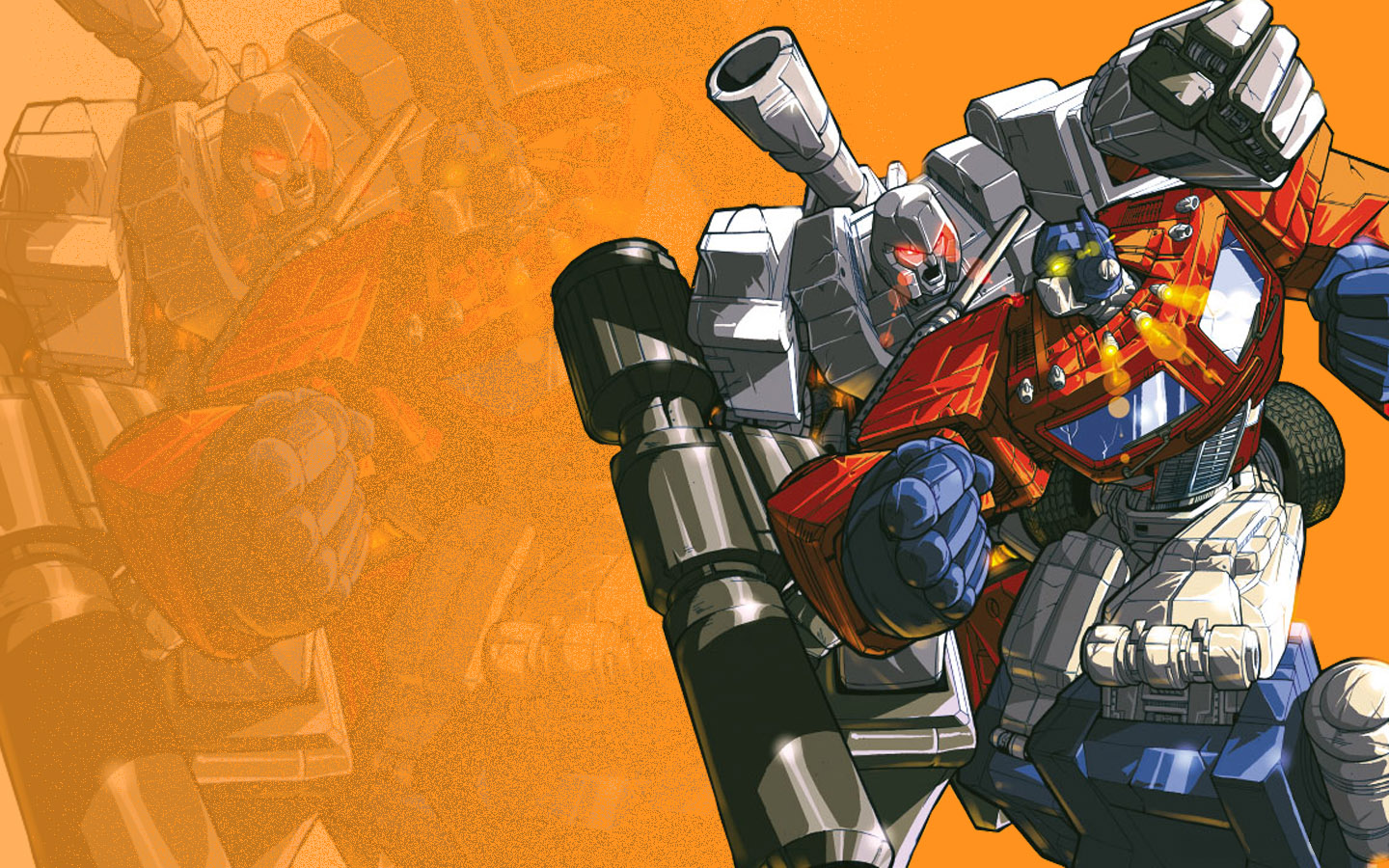 Transformers Optimus Prime Megatron Orange Color 1440x900