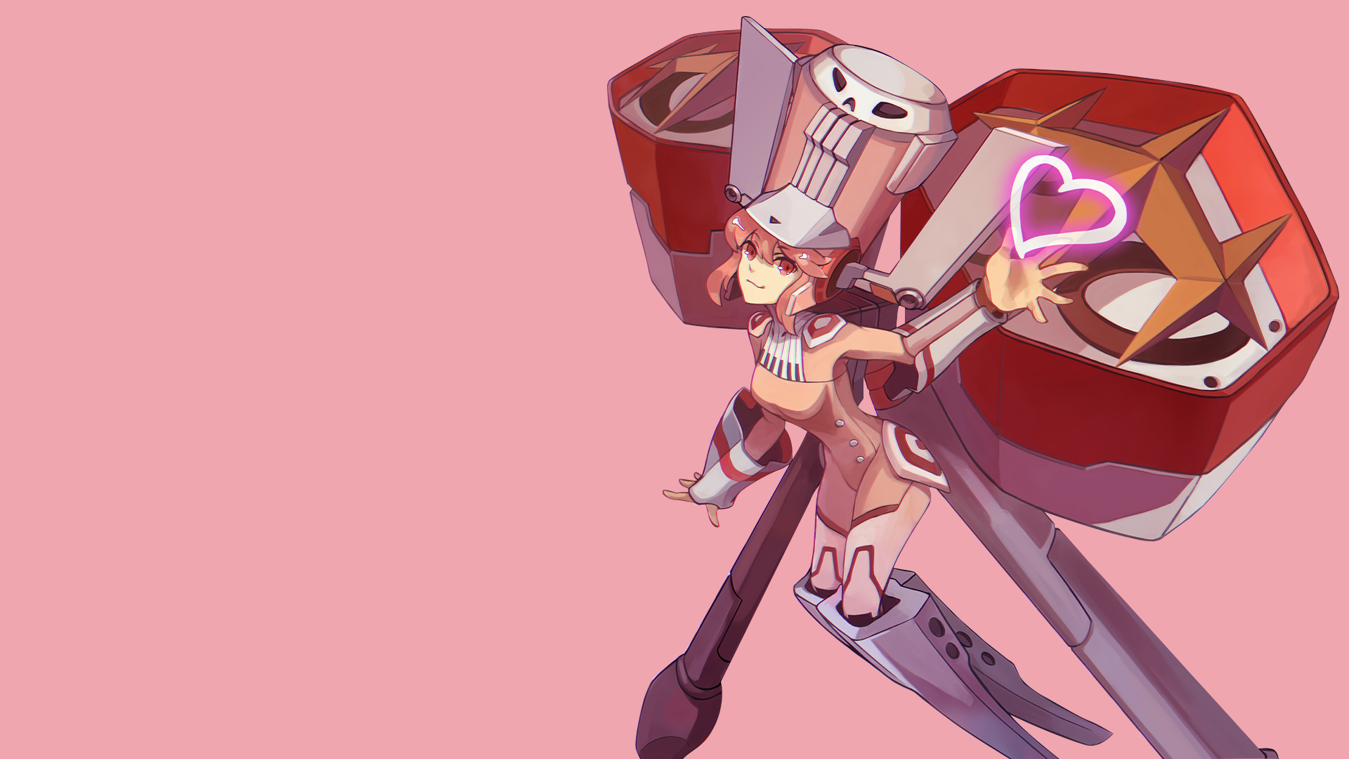 Kill La Kill Jakuzure Nonon Anime Girls Simple Background Anime Heart Heart Design 1920x1080