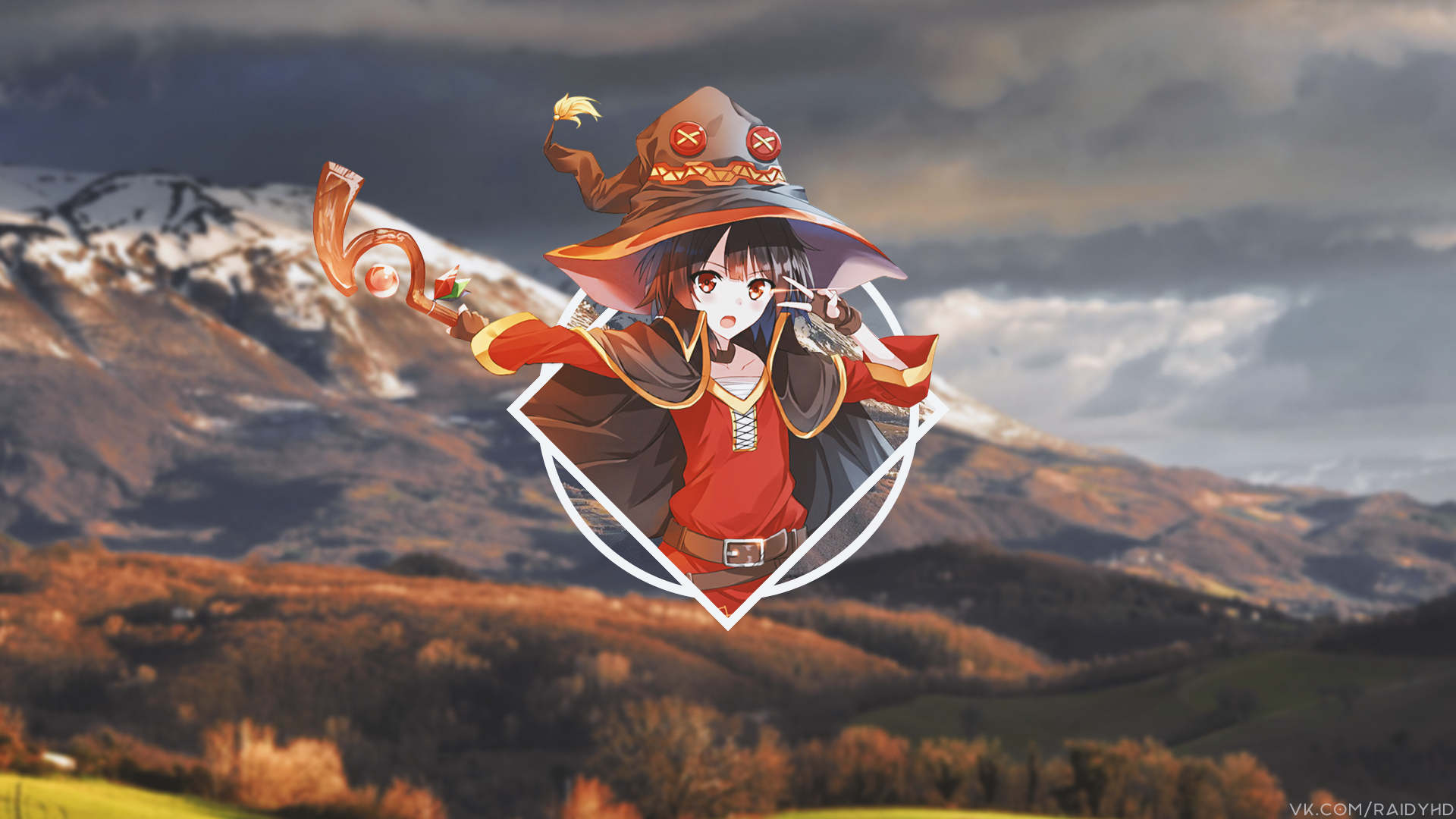 Anime Anime Girls Picture In Picture Megumin 1920x1080