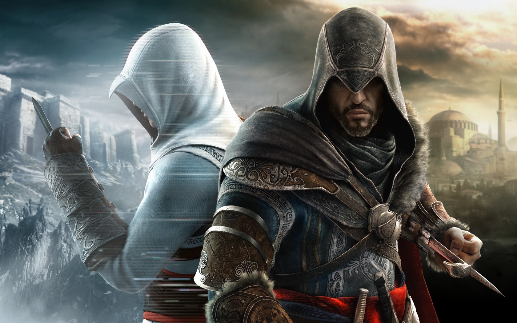 Assassins Creed Revelations Ezio Auditore Da Firenze Altair Ibn LaAhad Assassins Creed 1680x1050