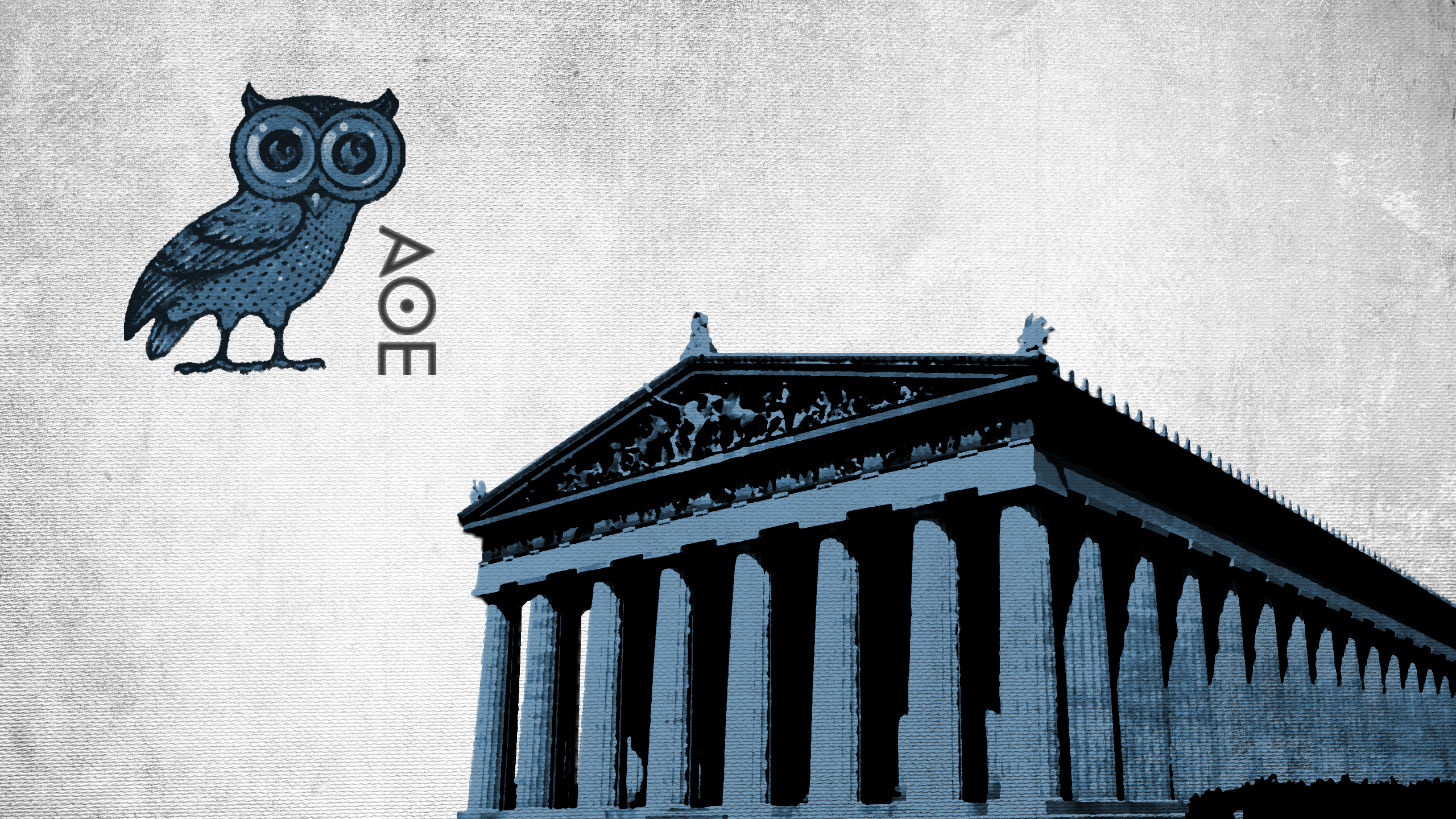 Athens Owl Antiquity Parthenon Ancient Greece 2560x1440