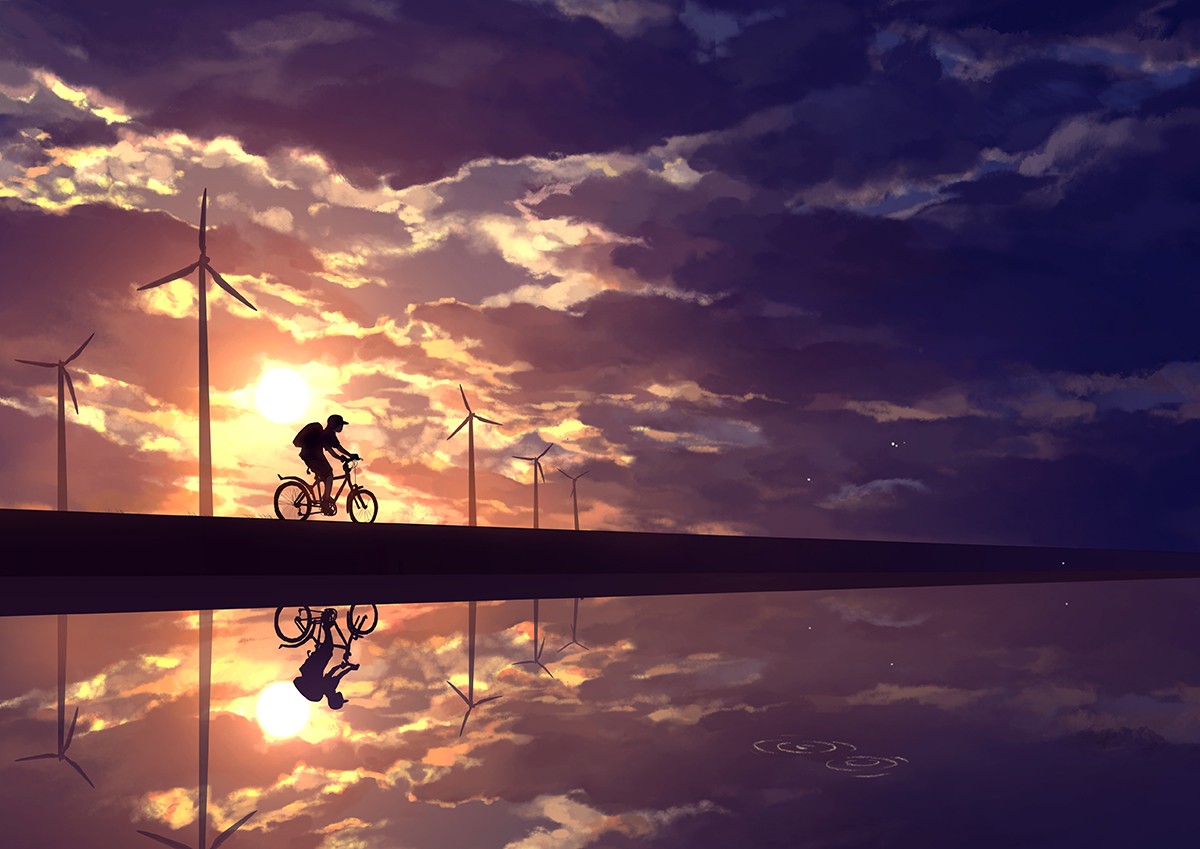 Anime Sky Cycling 1200x849