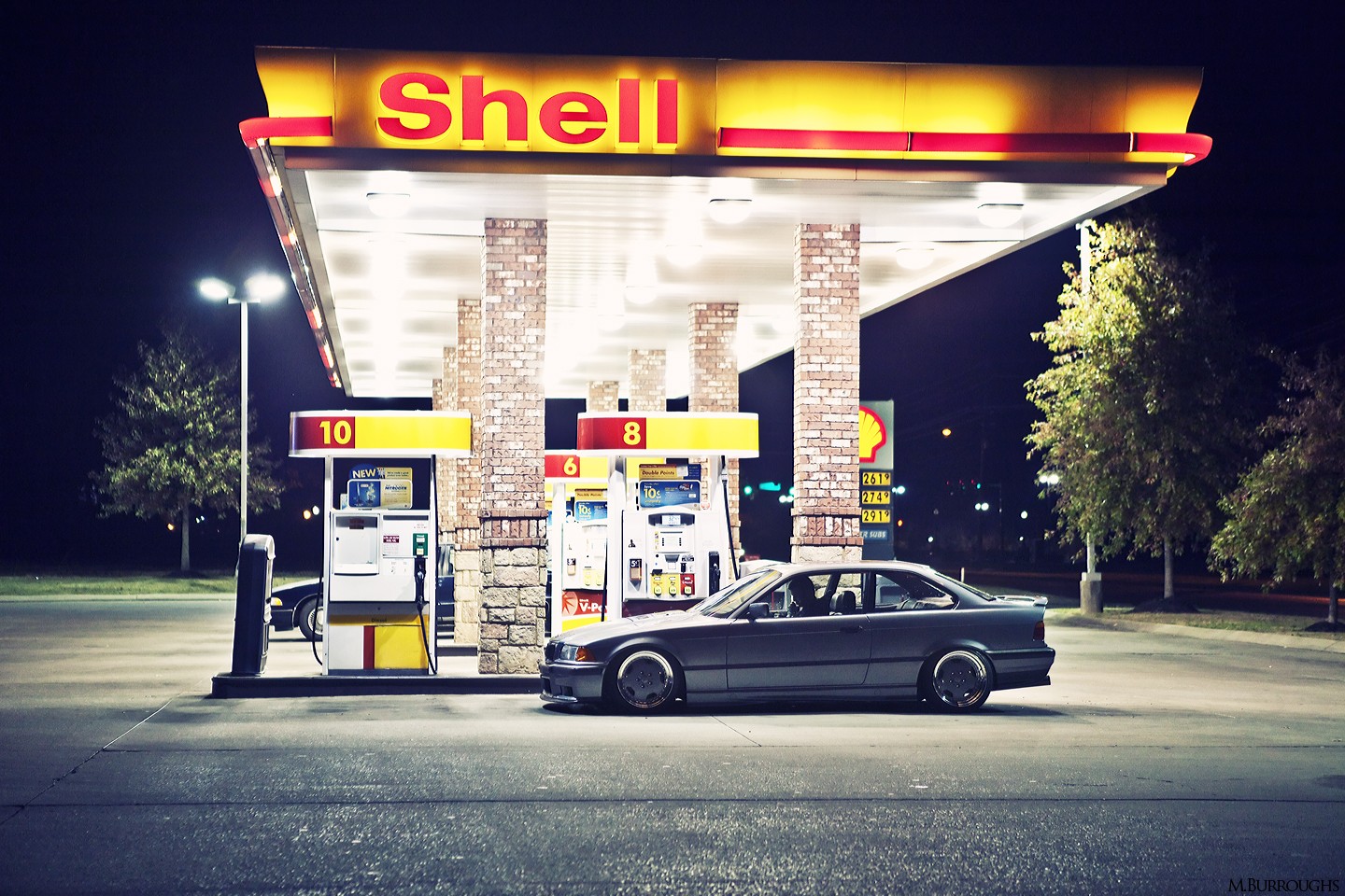 Gas Stations Car Vehicle Night 1440x960