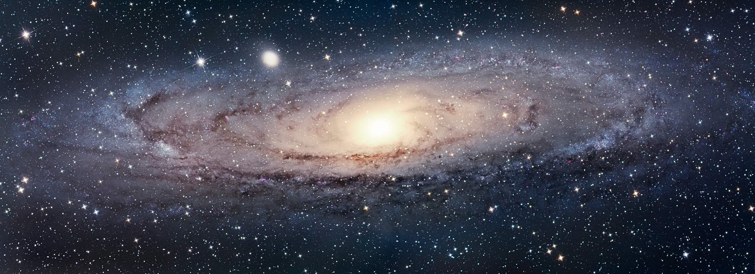 Andromeda Spiral Galaxy Galaxy Messier 31 2988x1087