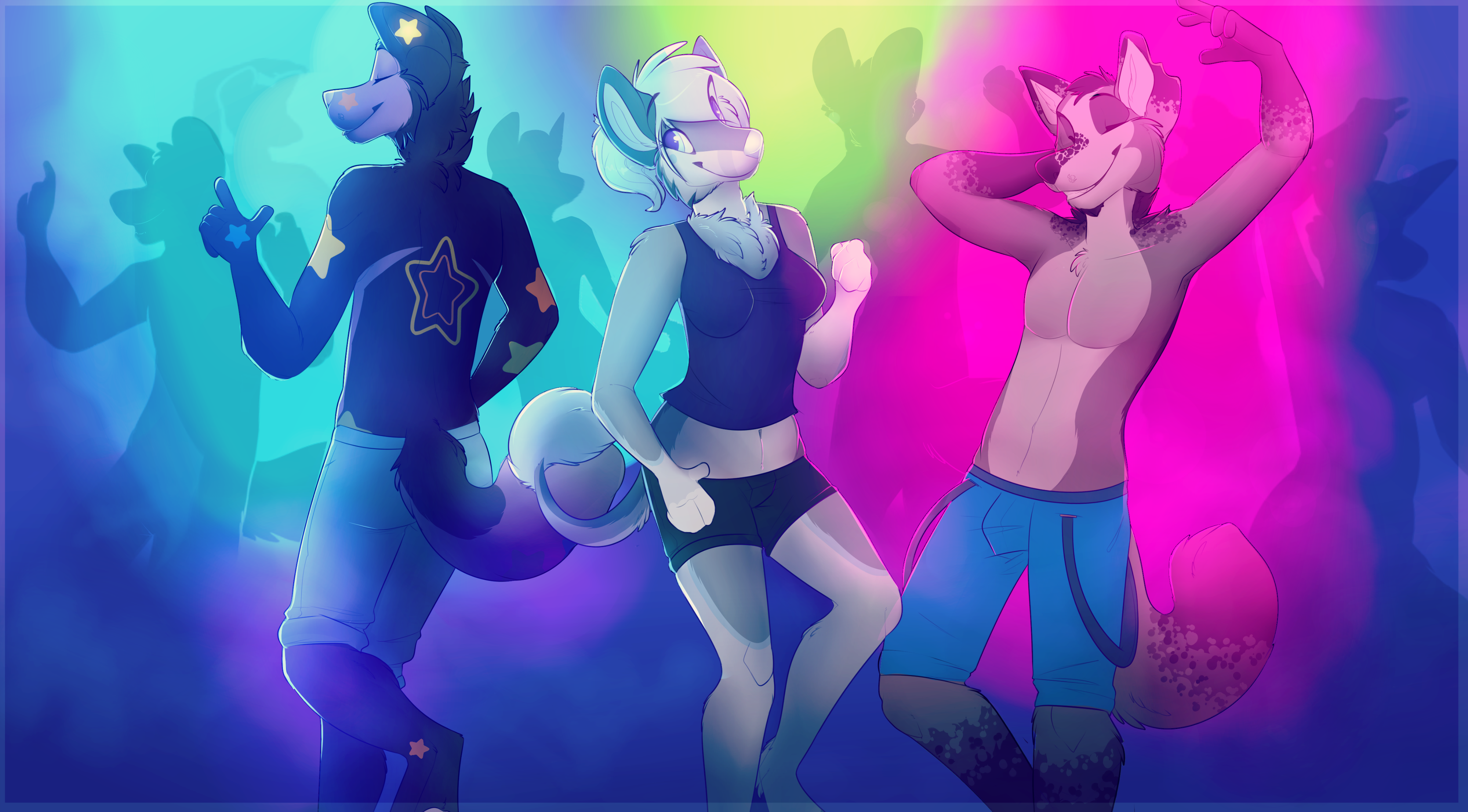 Furry Anthro Clubs Colorful 4000x2213