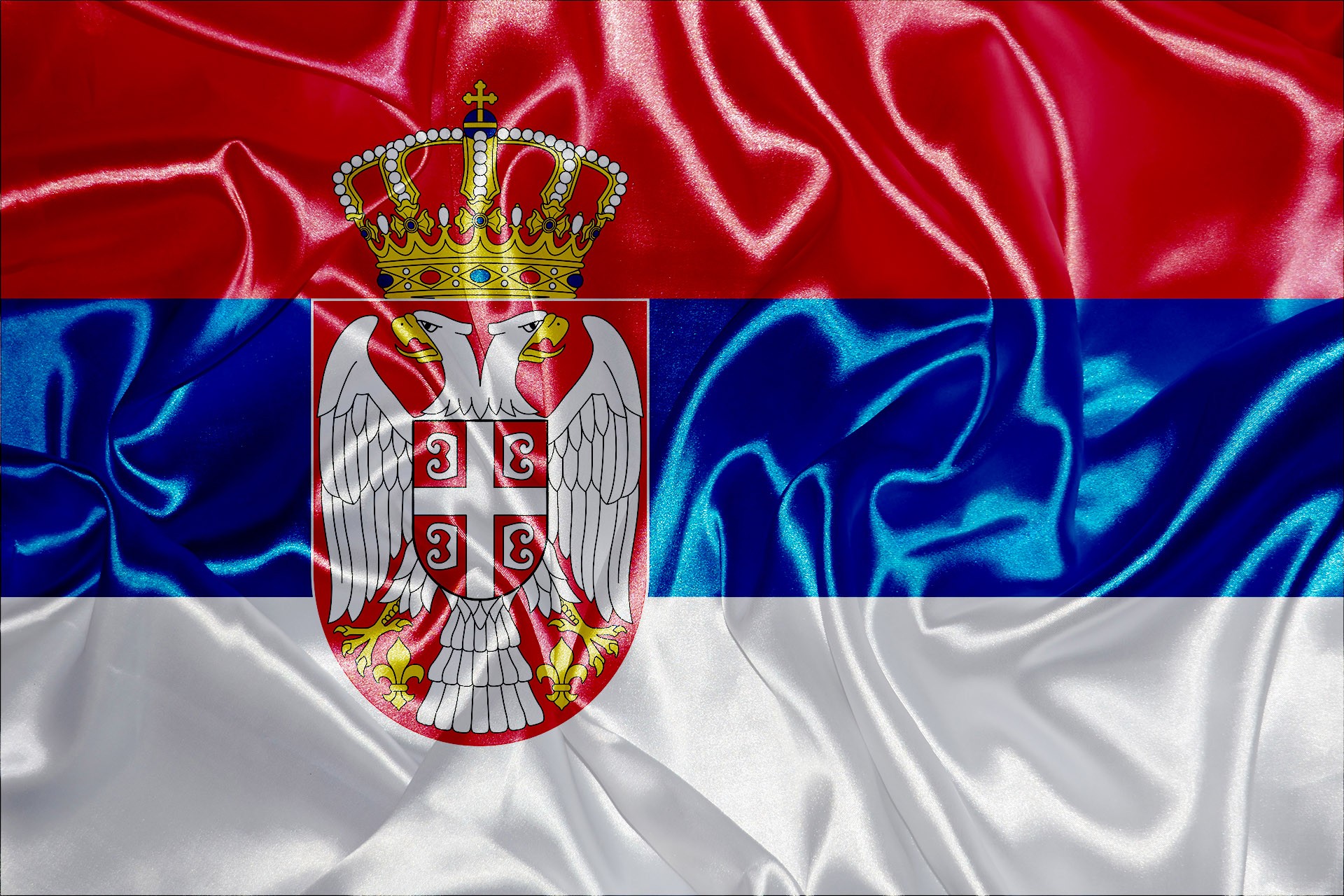 Serbia Flag Satin 1920x1280