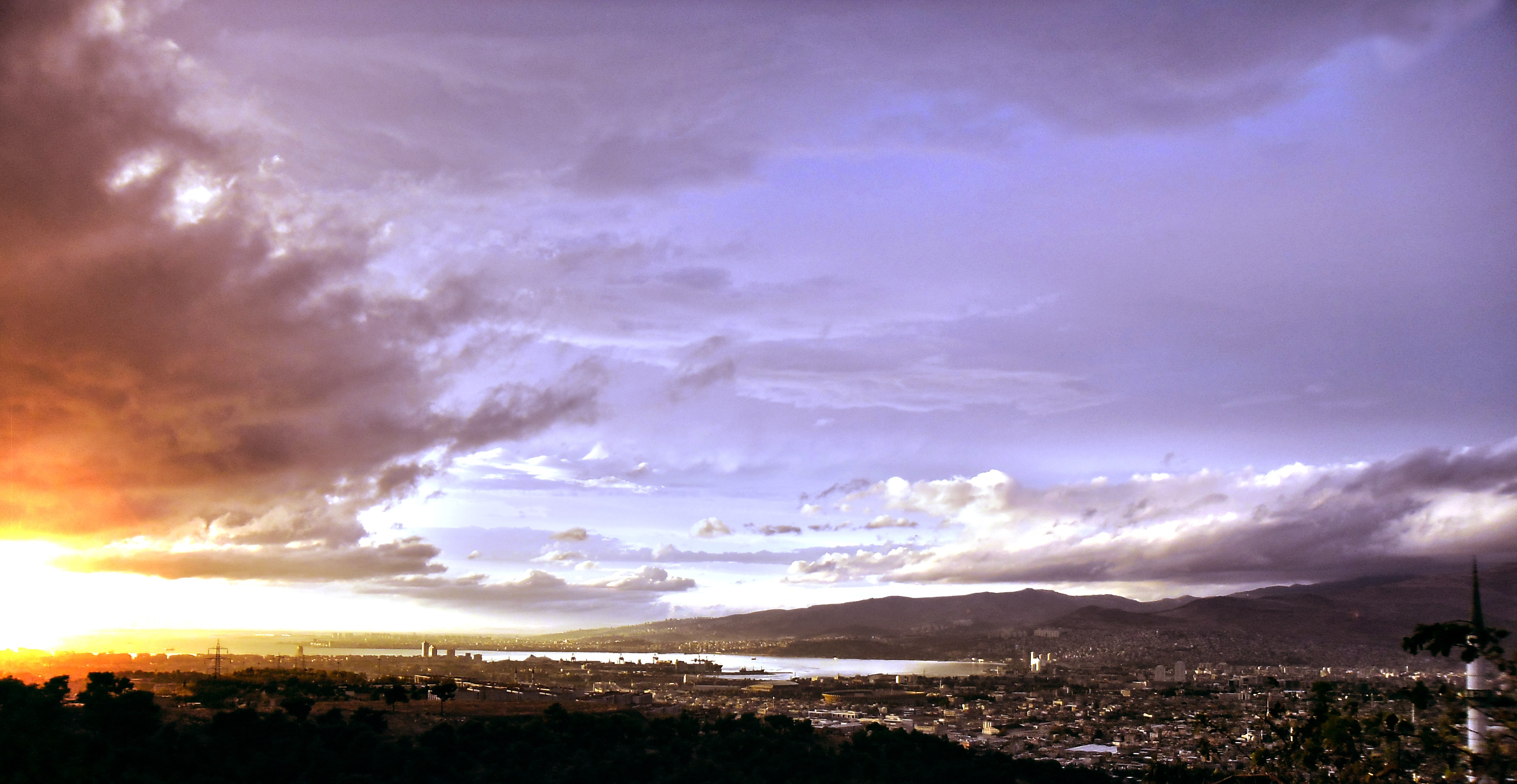 Turkey Izmir Cityscape Landscape Sky 4000x2068