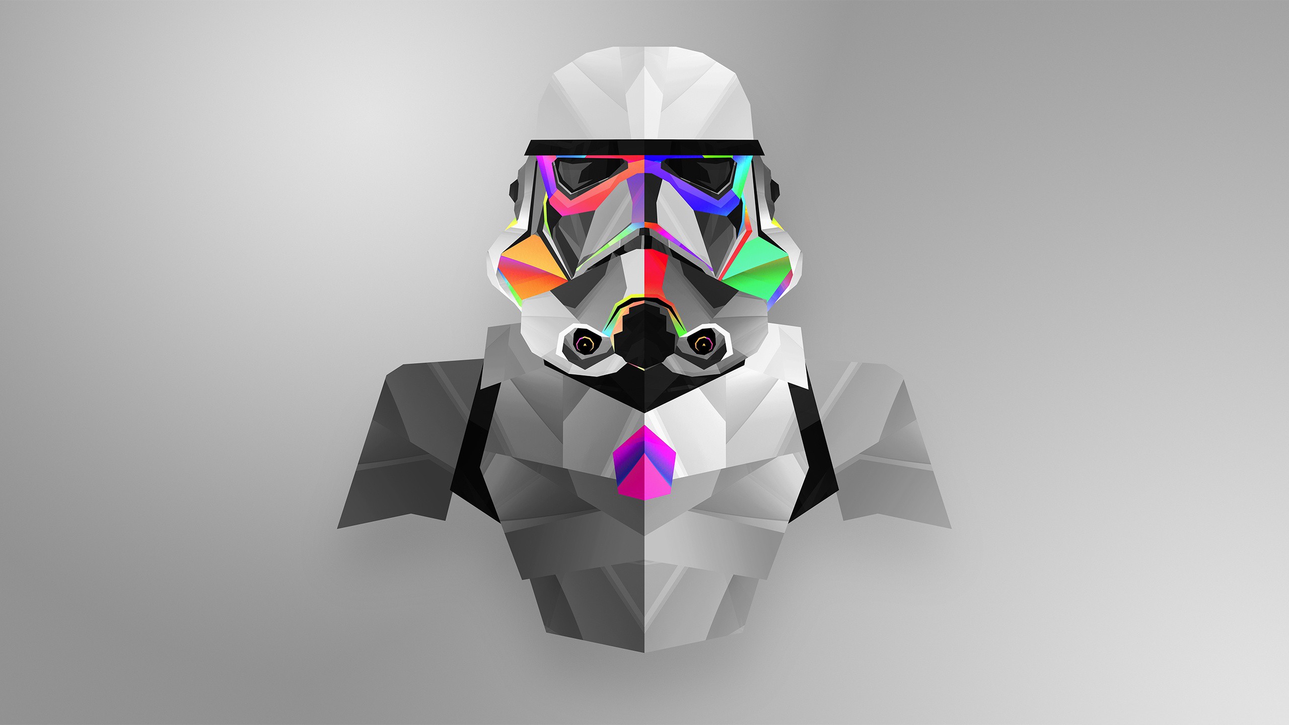 Justin Maller Low Poly Minimalism Digital Art Star Wars 2560x1440