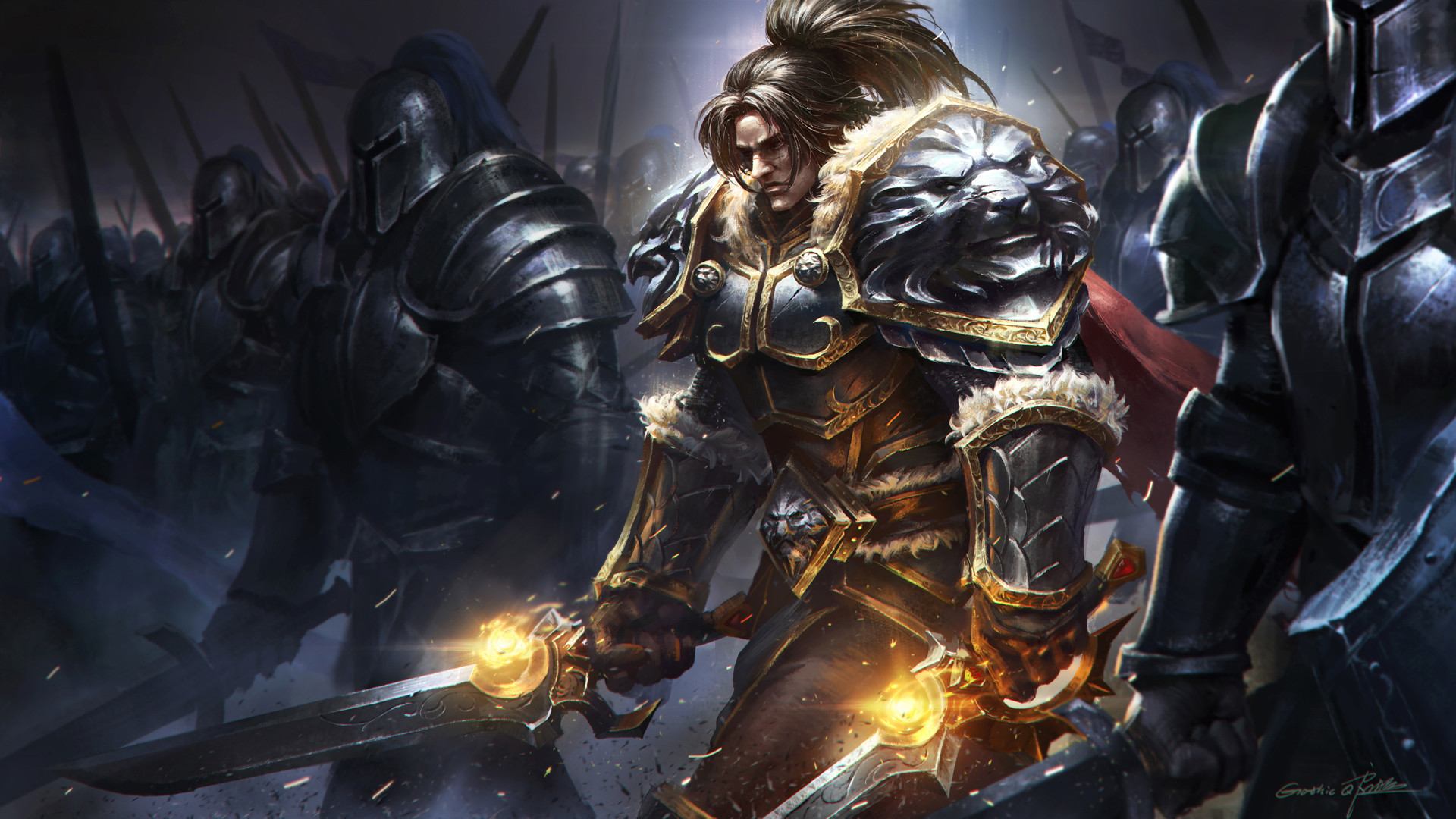 Artwork Blizzard Entertainment Video Games Warcraft World Of Warcraft King Varian Wrynn Army Armour  1920x1080