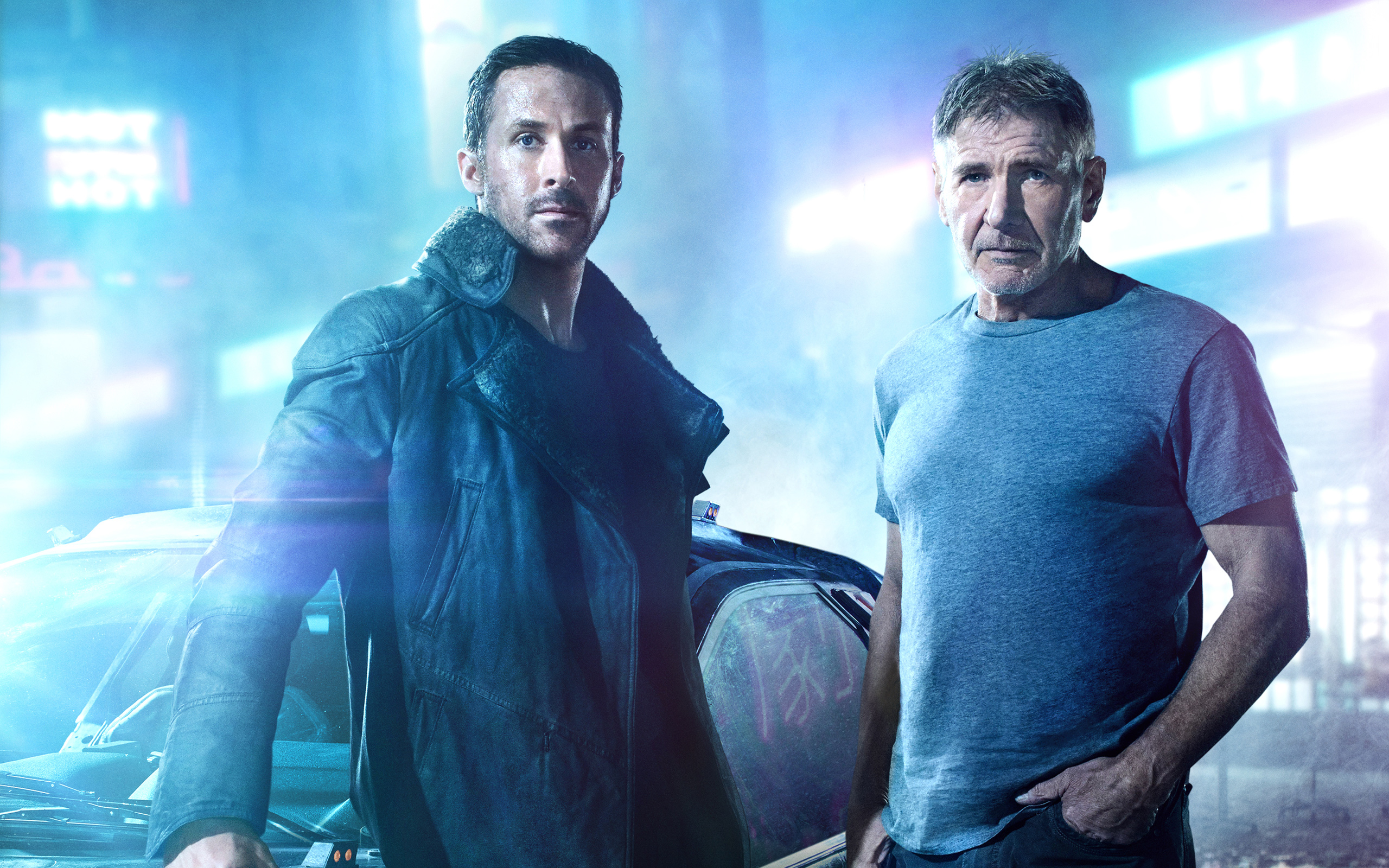 Blade Runner 2049 Science Fiction Cyberpunk Ryan Gosling Harrison Ford Blade Runner Officer K Rick D 2560x1600