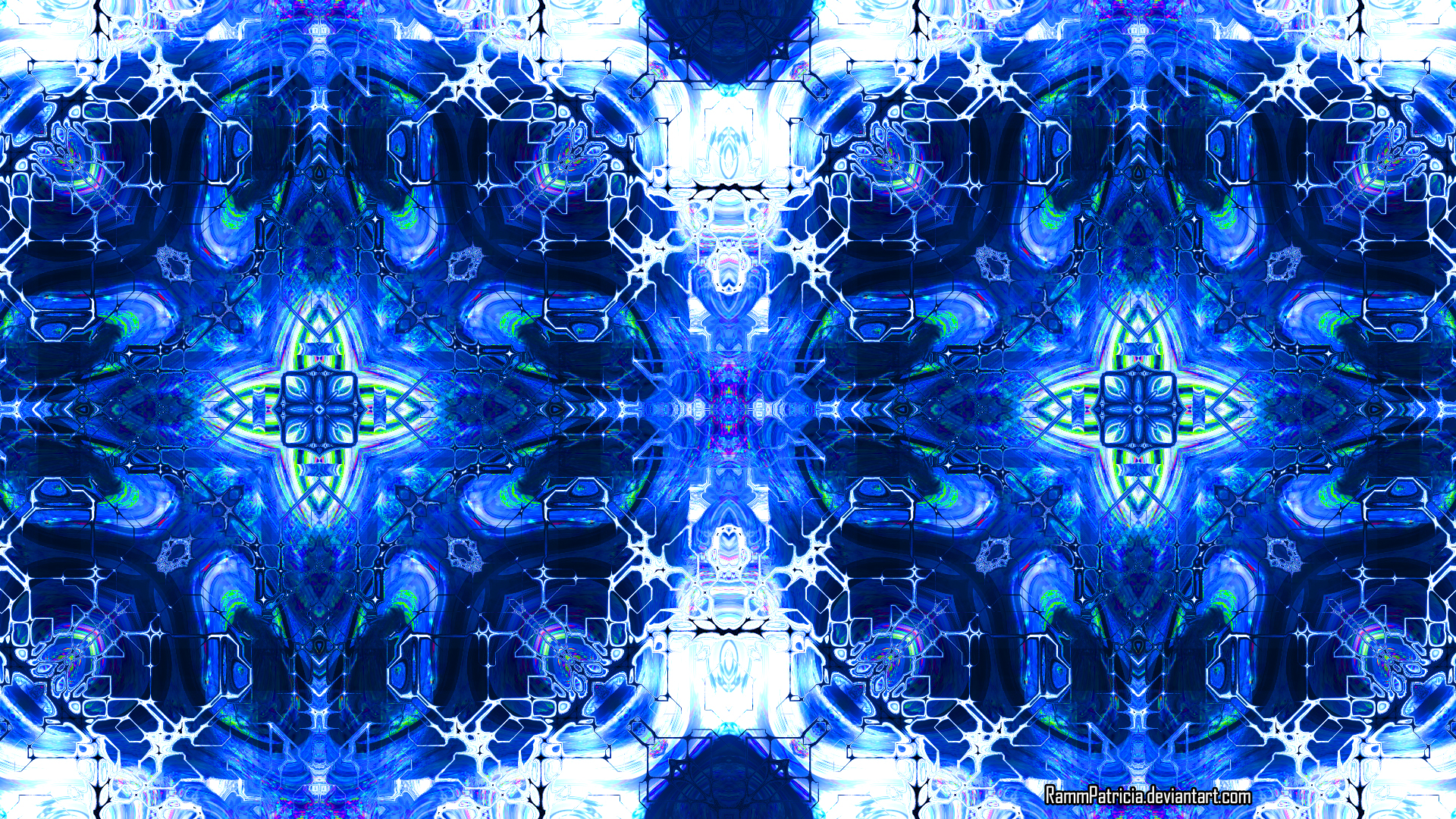RammPatricia Digital Abstract Digital Art Science Fiction Watermarked Symmetry Kaleidoscope Technolo 1920x1080