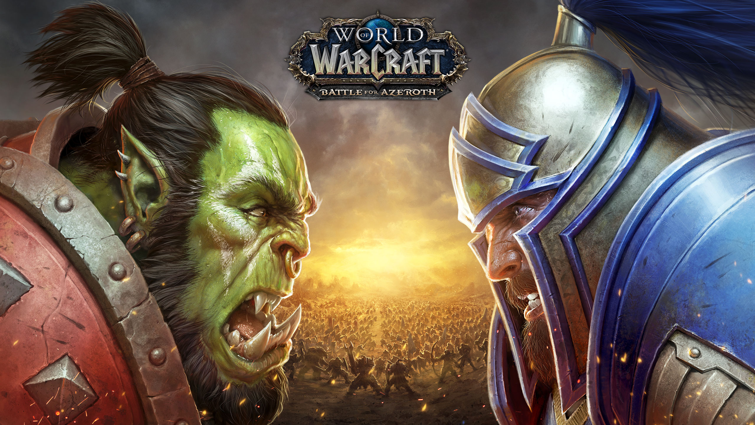 World Of Warcraft Battle For Azeroth Video Games Artwork Orc Horde Alliance Warcraft World Of Warcra 2560x1440
