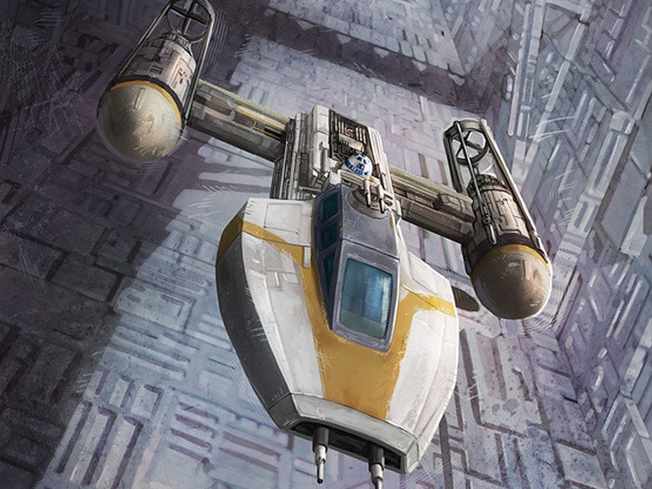 Star Wars Science Fiction Y Wing R2 D2 1280x960