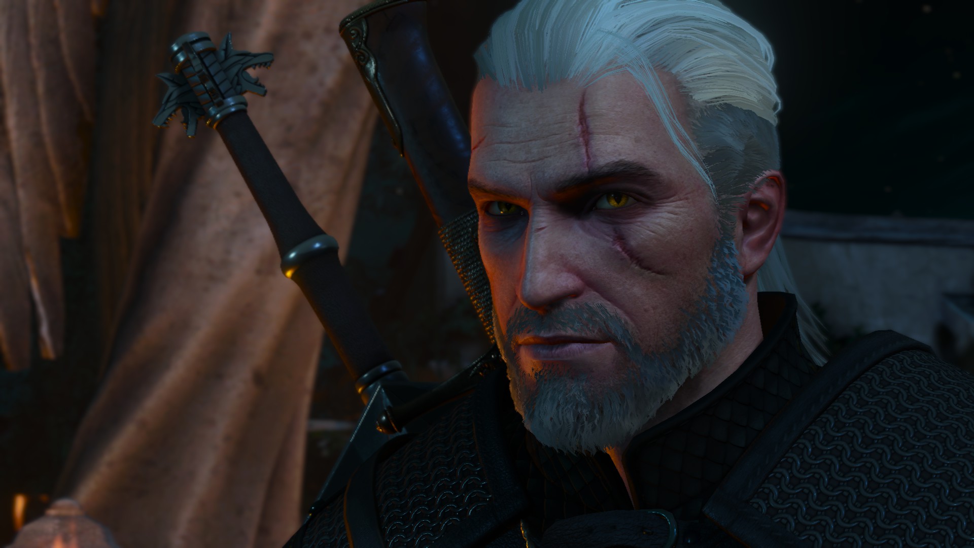 The Witcher 3 Wild Hunt Geralt Of Rivia Video Game Characters Scar On Eye Grey Hair 1920x1080