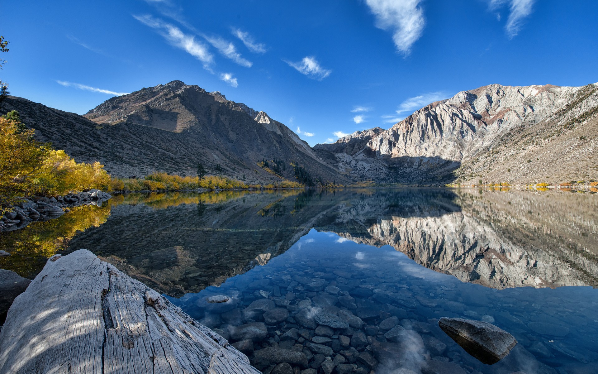 Landscape Nature Lake Reflection Mountains Sierra Nevada California 1920x1200