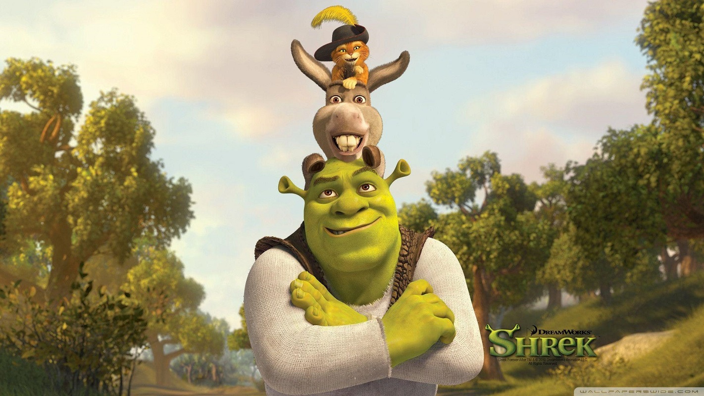 Shrek Movies Animated Movies Dreamworks Frontal View 1422x800