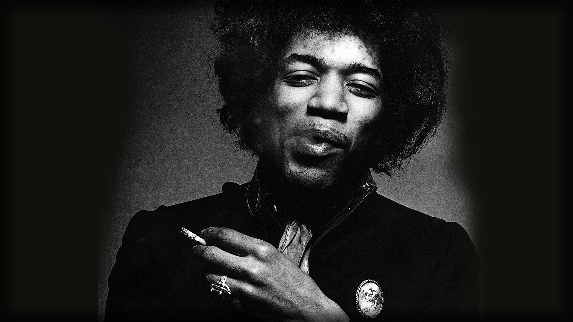 Music Jimi Hendrix Men Smoking Monochrome 1920x1080