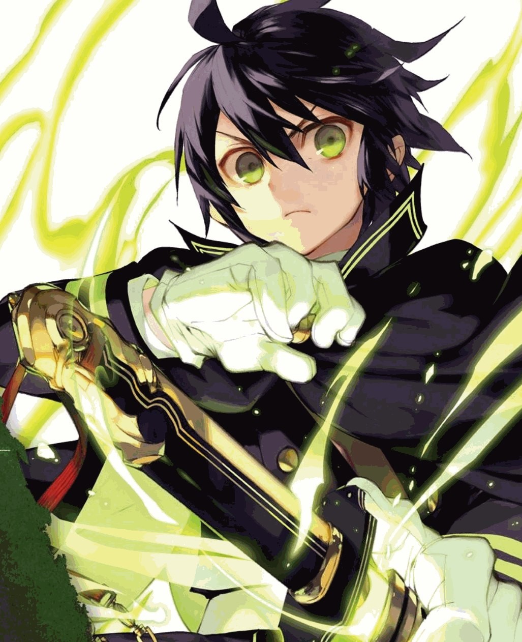 Owari No Seraph Hyakuya Yuuichirou Green Eyes Anime 1027x1262