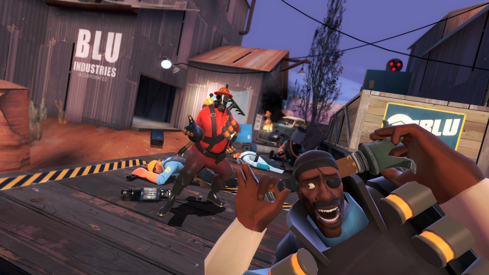 Video Games Team Fortress 2 Pyro Character Engineer Character Heavy Charater Medic 1920x1080