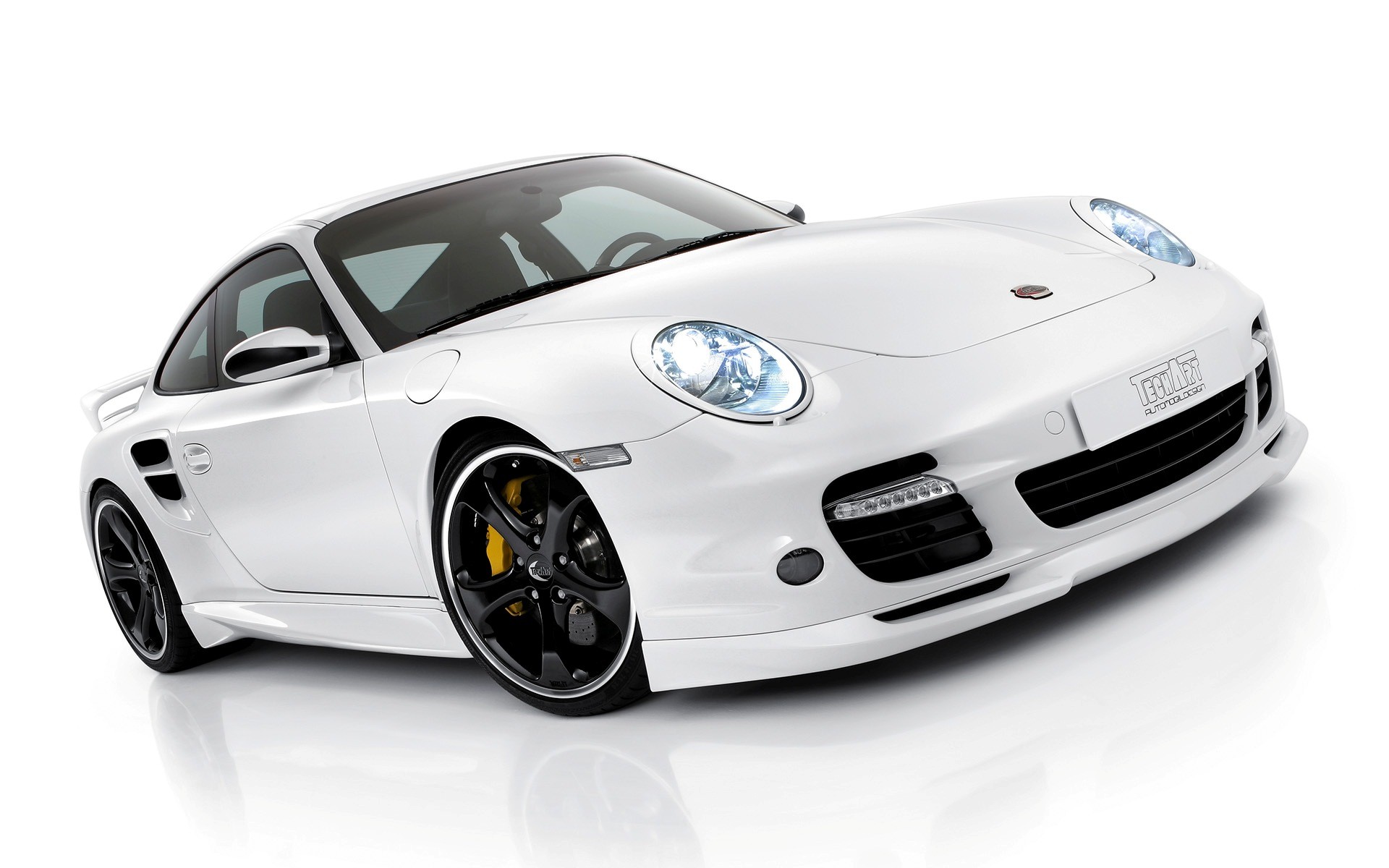 TechArt Porsche Porsche 911 Turbo White Cars Car 1920x1200