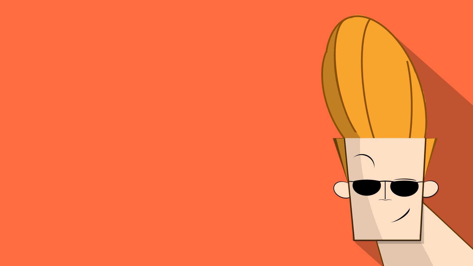 Johnny Bravo Cartoon Network Minimalism Cartoon Sunglasses 1920x1080