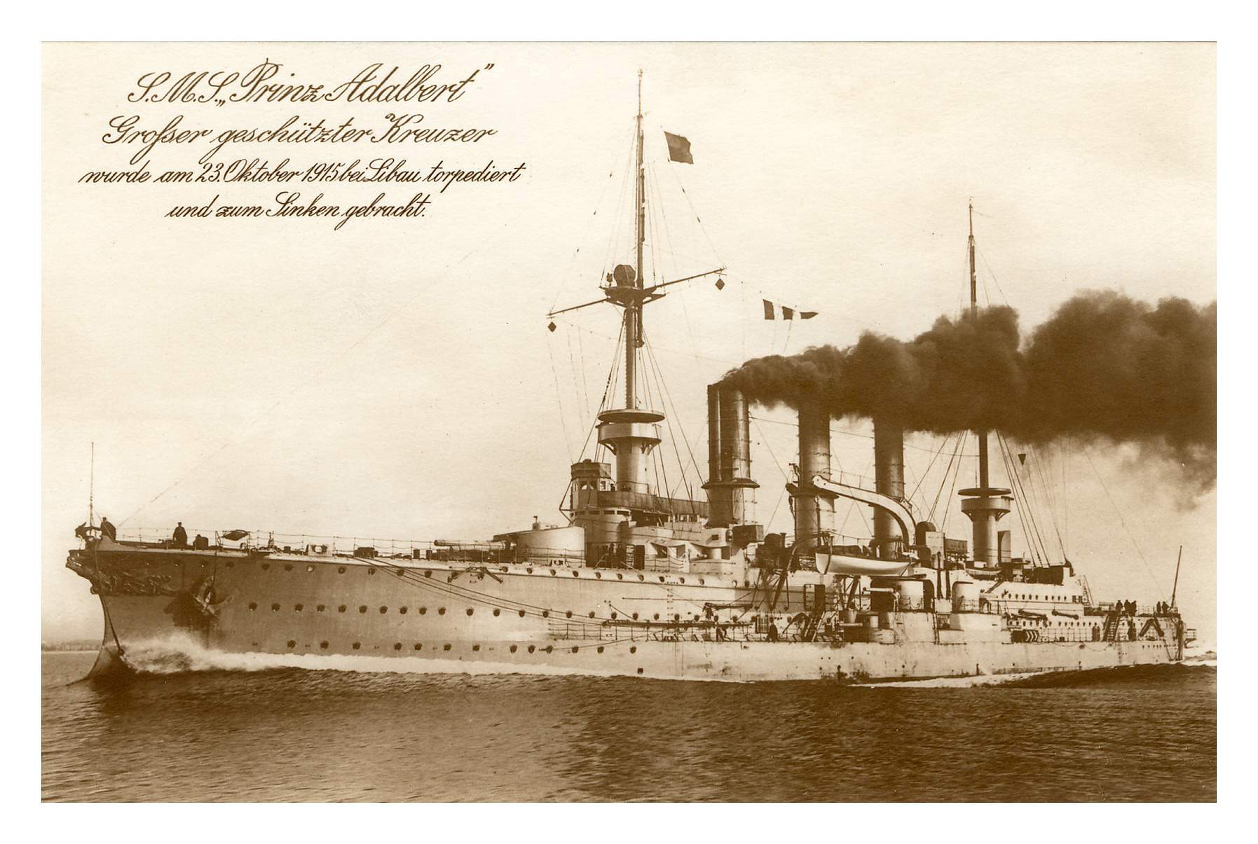 Cruiser Warship SMS Prinz Adalbert 1901 1795x1205