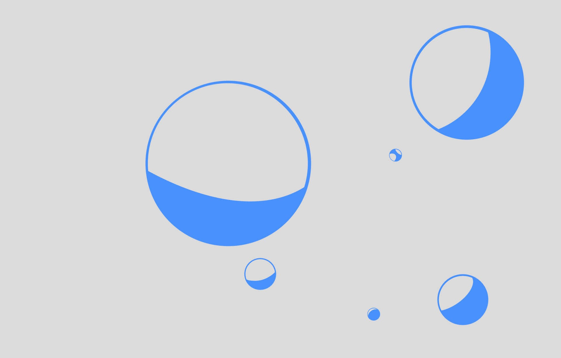 Digital Art Minimalism Simple Background Circle Blue Balls 1920x1227