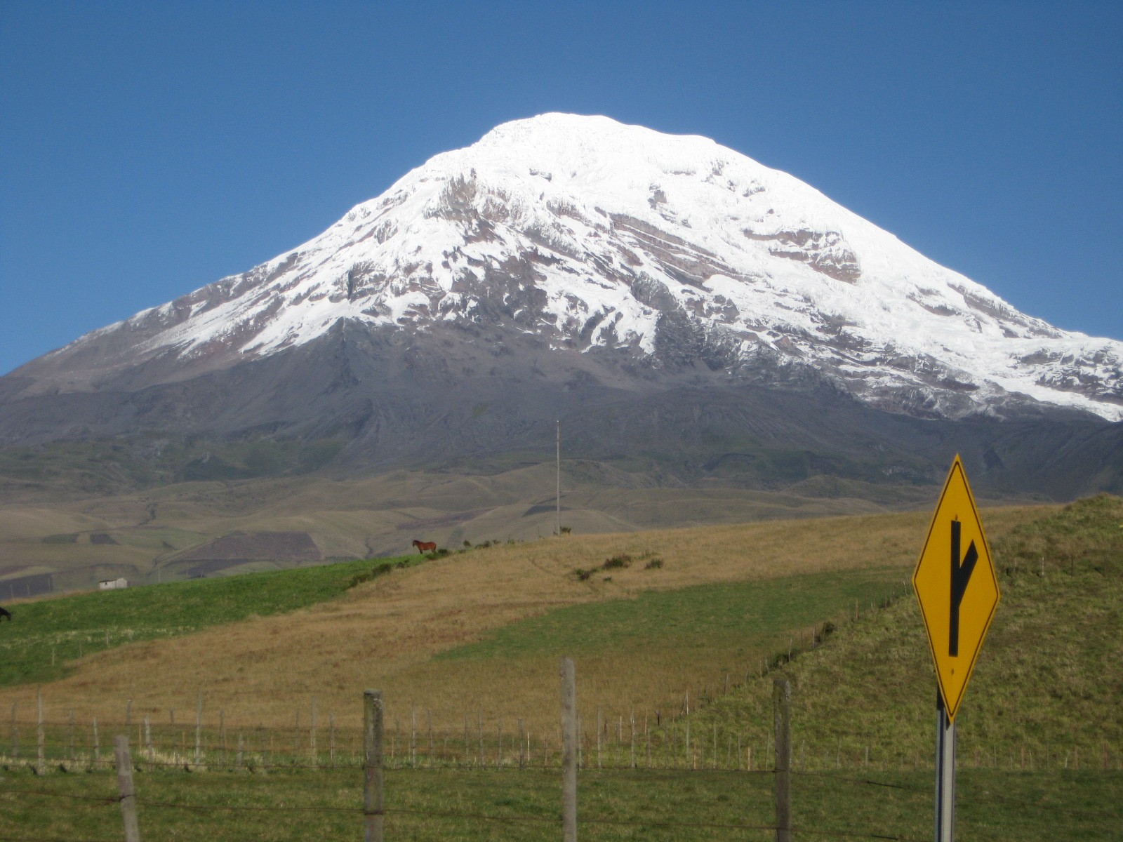 Landscape Mountains Volcano Ecuador Snowy Mountain 1600x1200