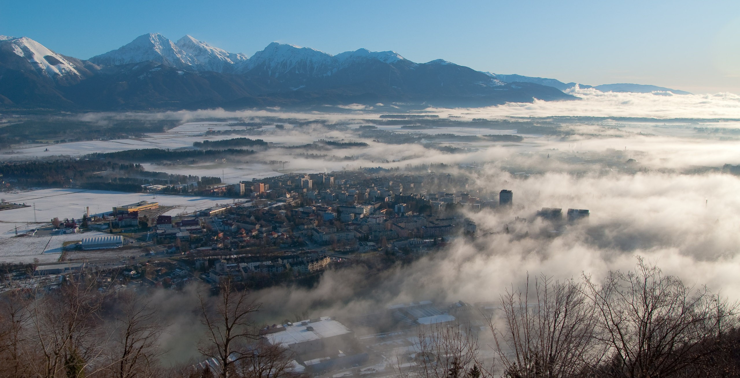 Slovenia Winter Mountains 2560x1308