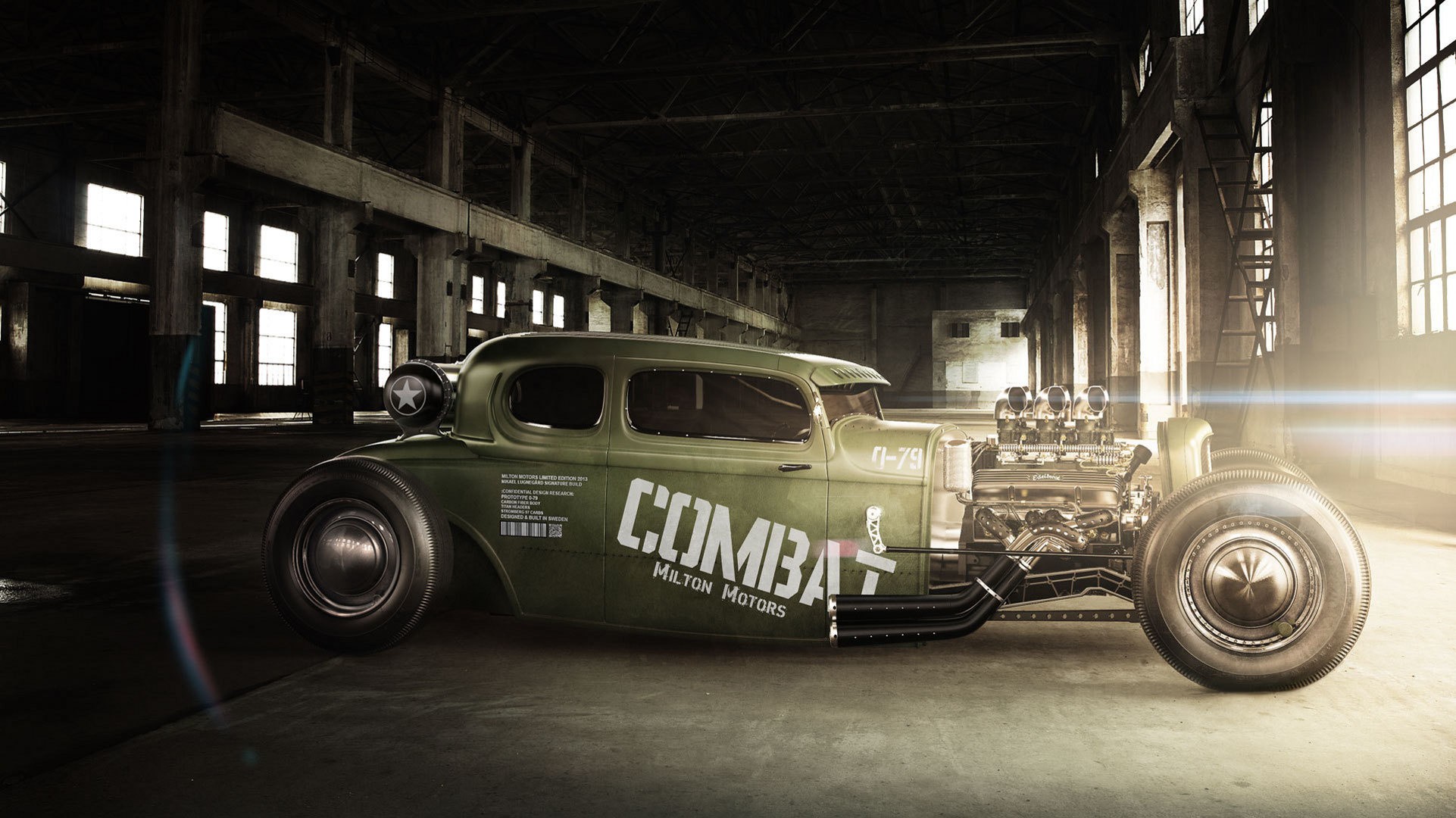 Car Hot Rod Modified Green Cars Muscle Cars 1922x1080