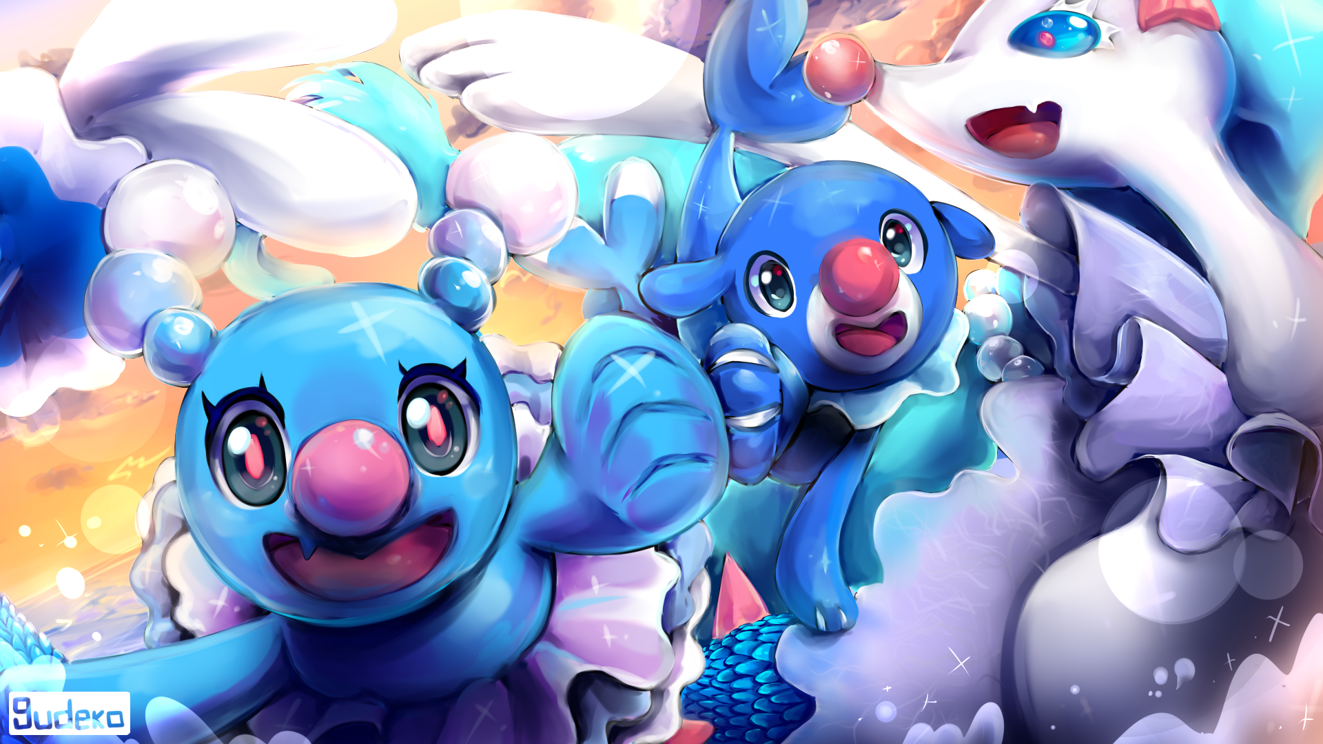 Popplio Pokemon Brionne Pokemon Primarina Pokemon Pokemon Sun And Moon Pokemon 1920x1080