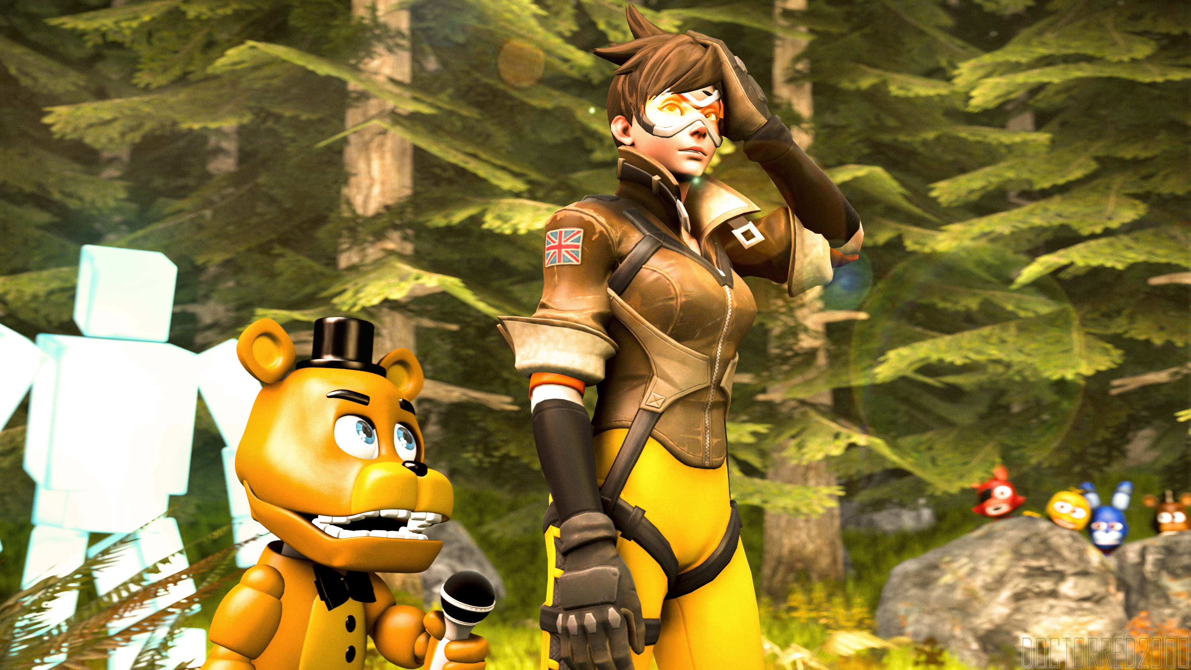 Tracer Overwatch Five Nights At Freddys 4096x2304