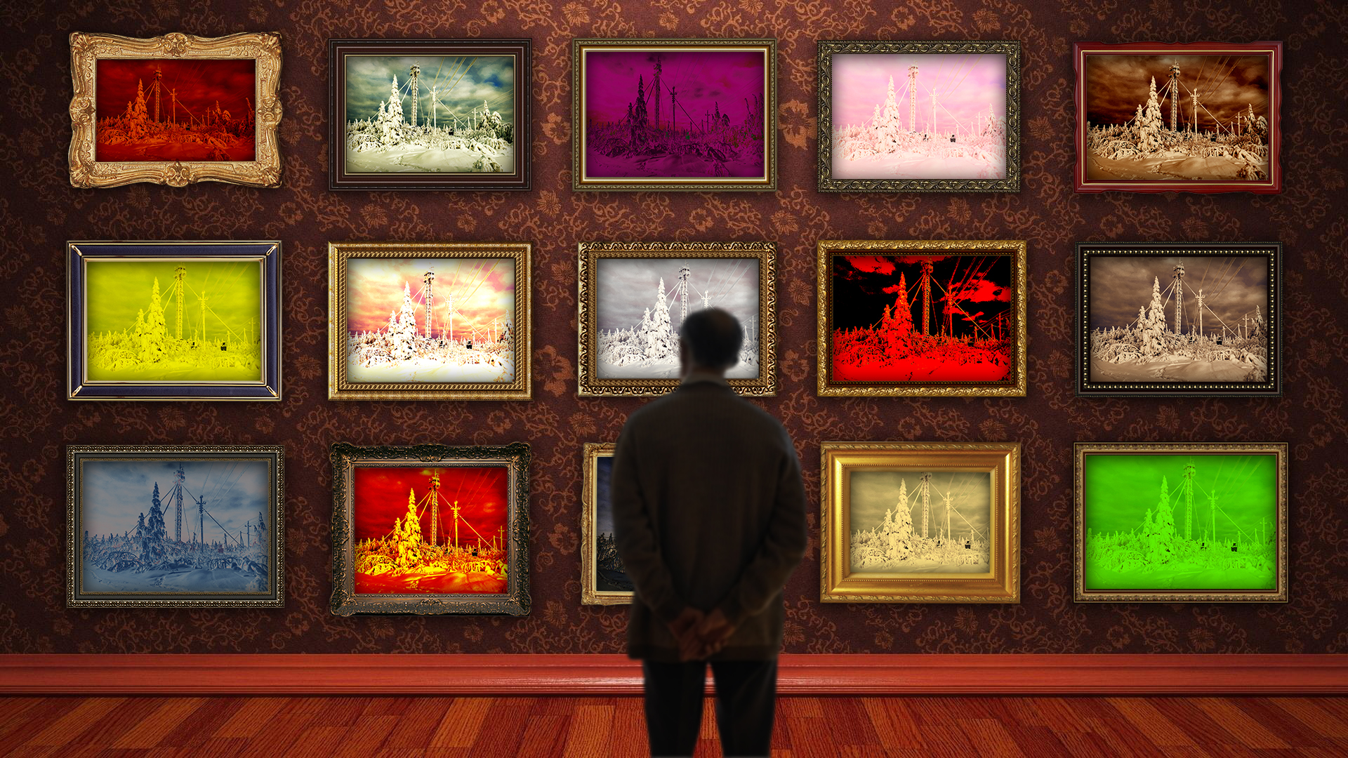 Galleries Picture Frames Wall Colorful People 1920x1080