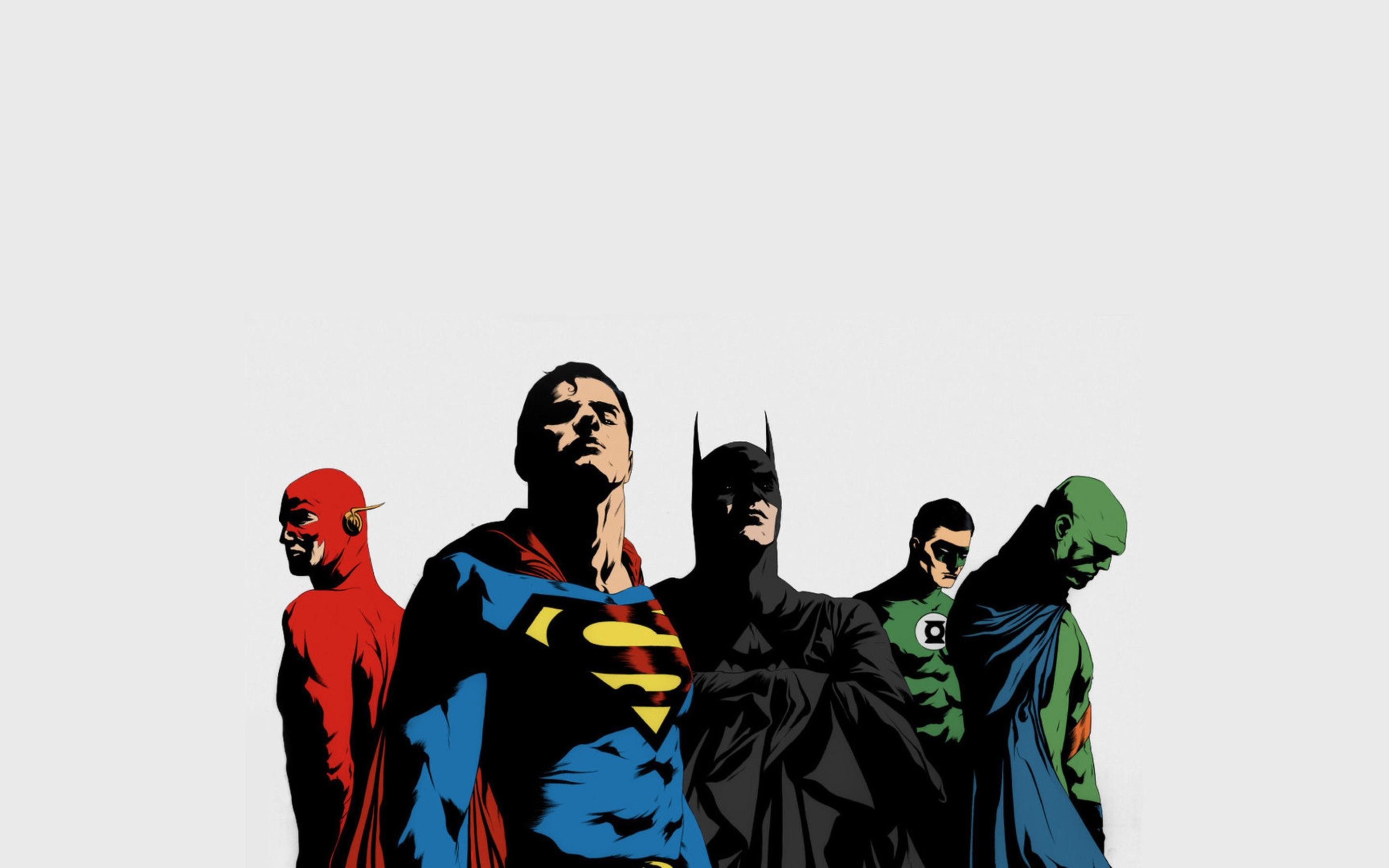 DC Comics Justice League The Flash Superman Martian Manhunter Green Lantern Batman 2880x1800
