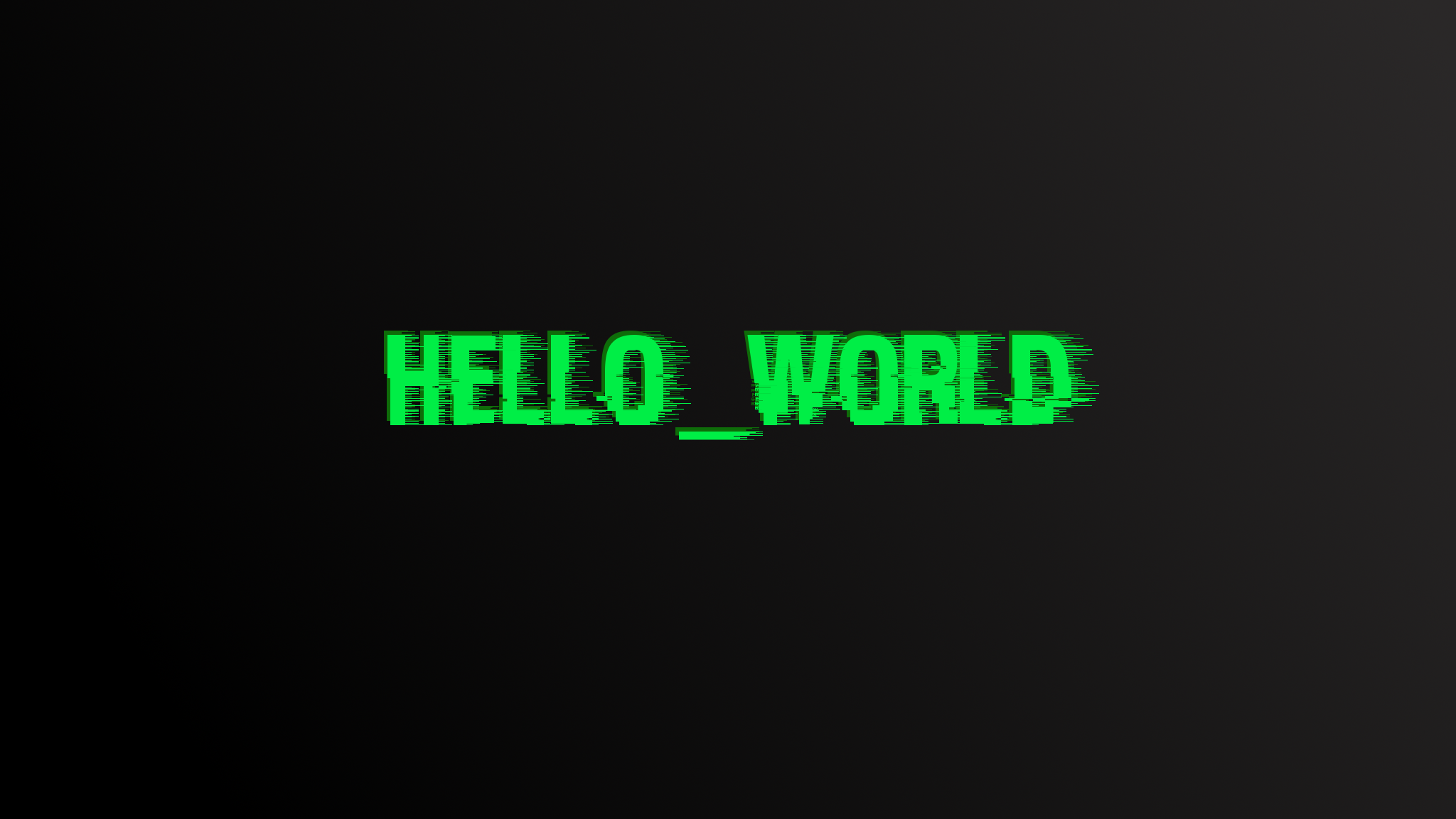 Hello World Glitch Art Digital Art Typography 2048x1152