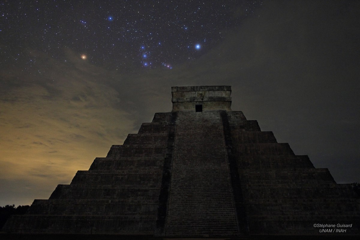 Mexico Pyramid Chichen Itza Ancient Stars 1200x800